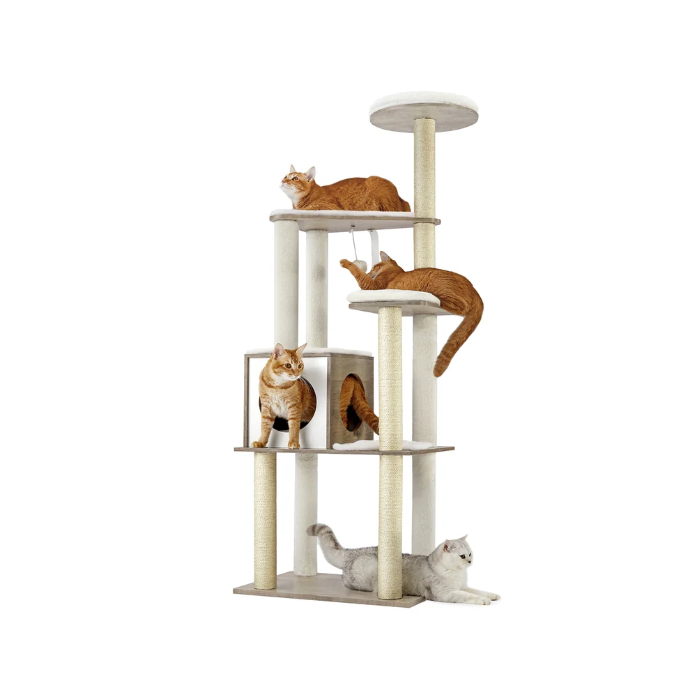 165 cm Katzenbaum mit Kratzsäulen - Image 2