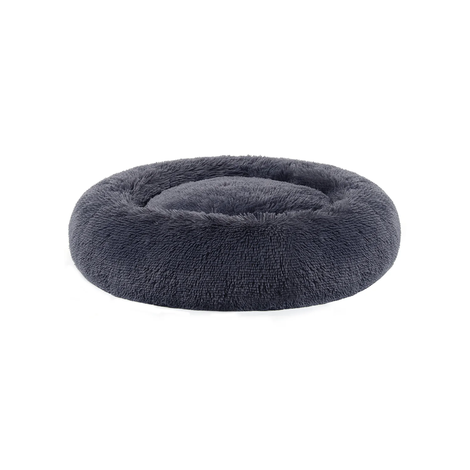 Flauschiges Hundebett in Donutform