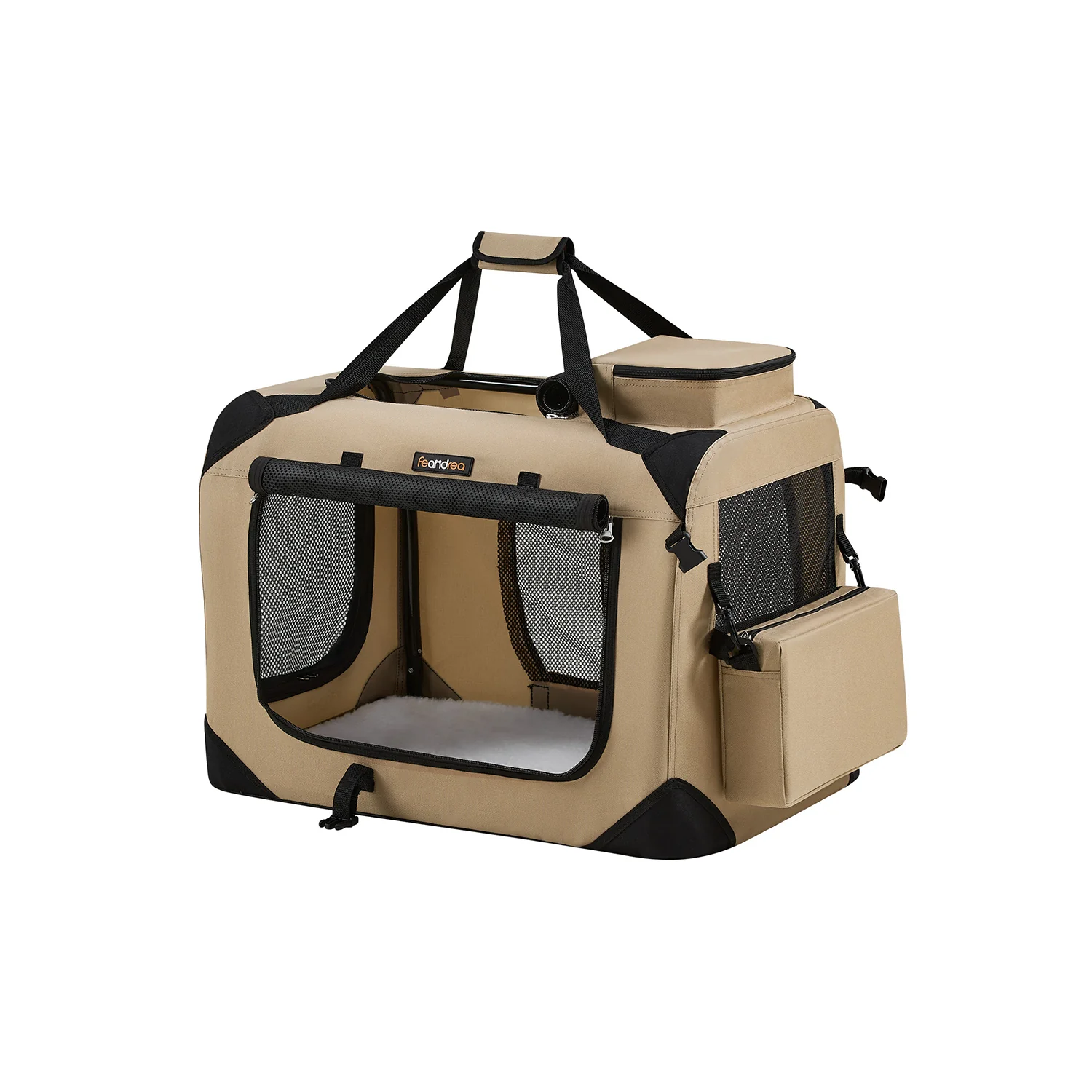 Hundebox M aus Oxford-Gewebe mit Griffen rauchgrau - Image 2