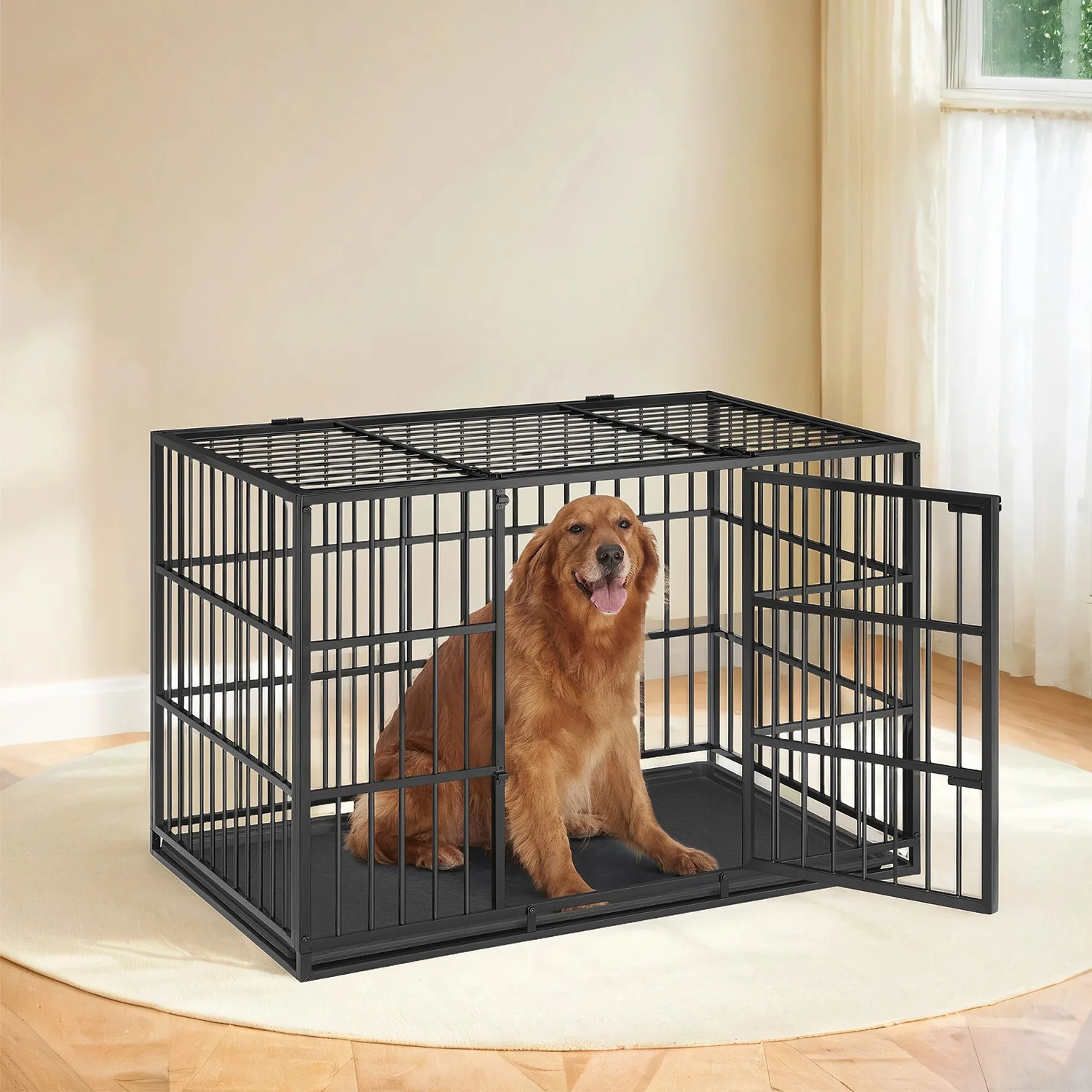 Hundekäfig mit herausnehmbarer Bodenschale