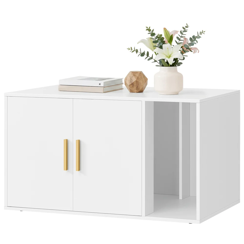 Katzenklo-Schrank mit herausnehmbarer Trennwand