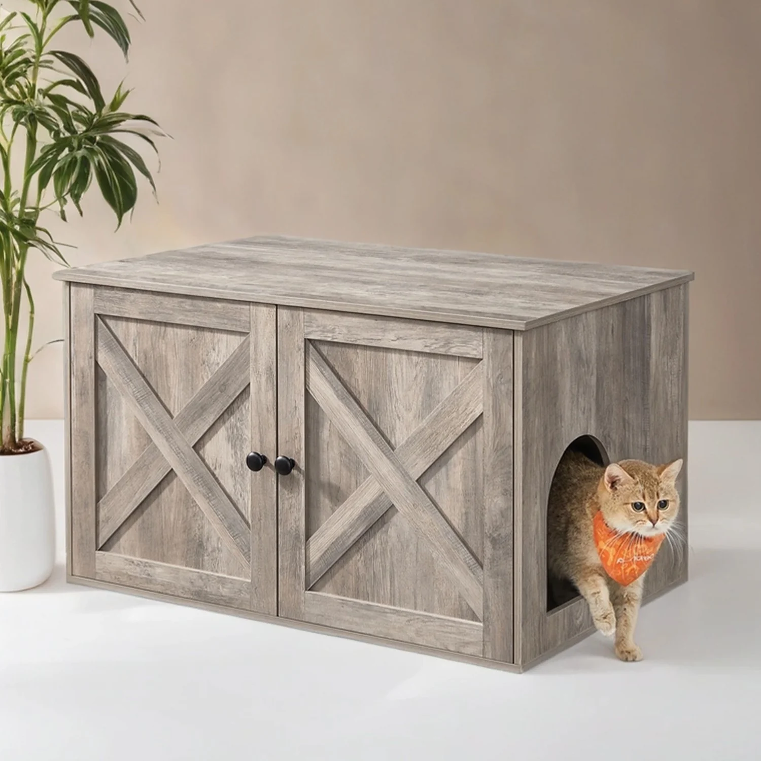 Katzenschrank für Katzentoilette mit Türen - Image 5