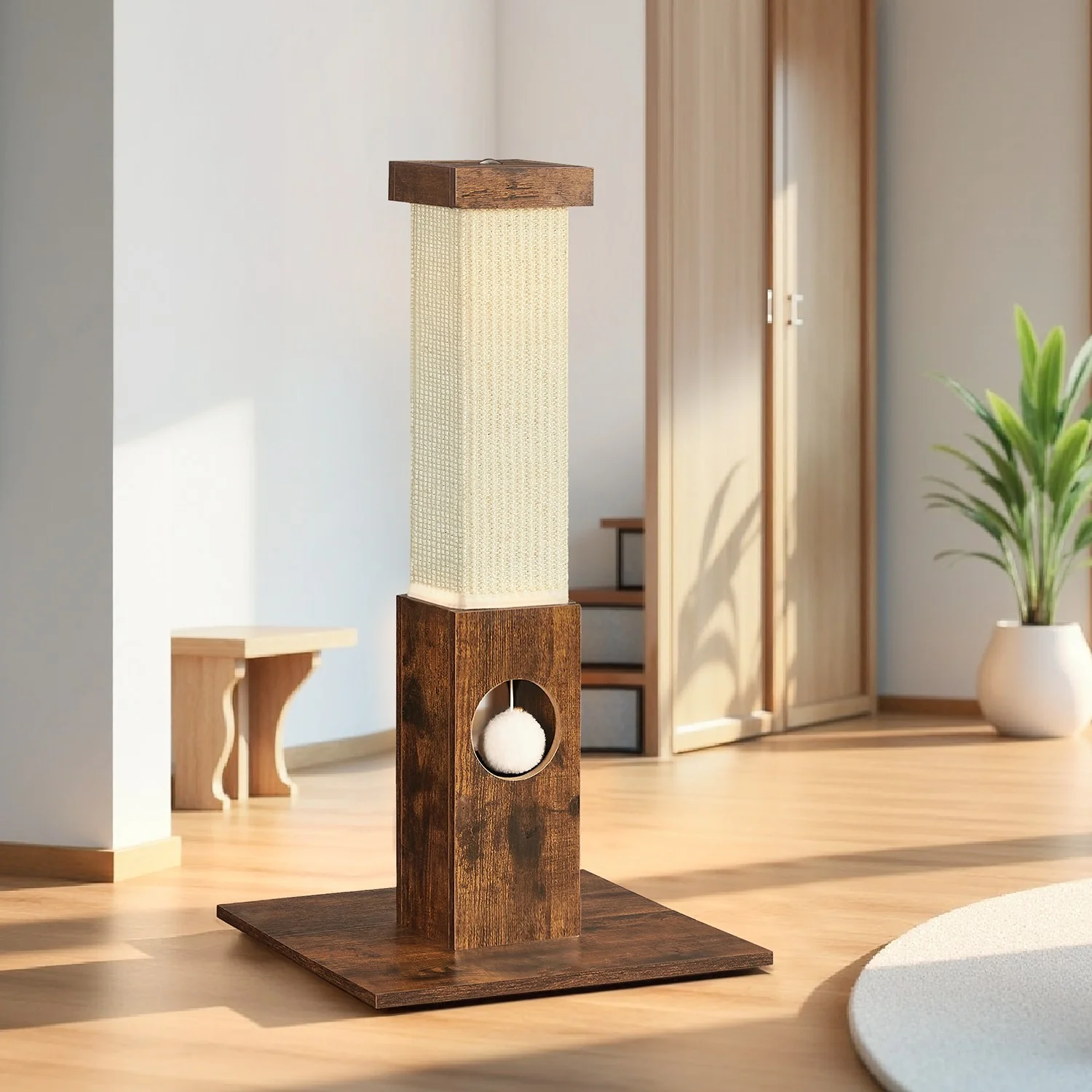 Kratzsäule 73 cm mit Spielzeug