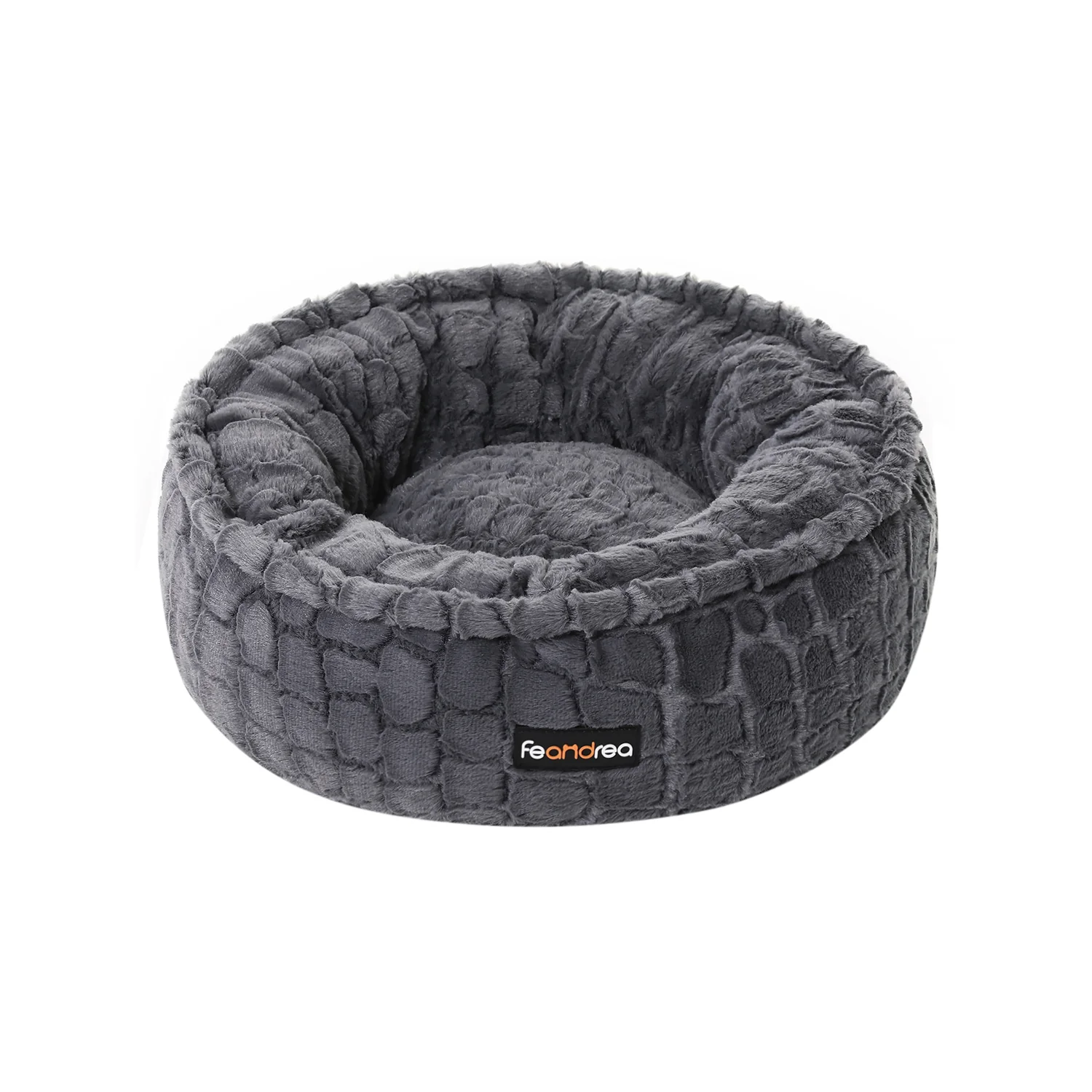 Rundes Hundebett mit weichem Plüsch