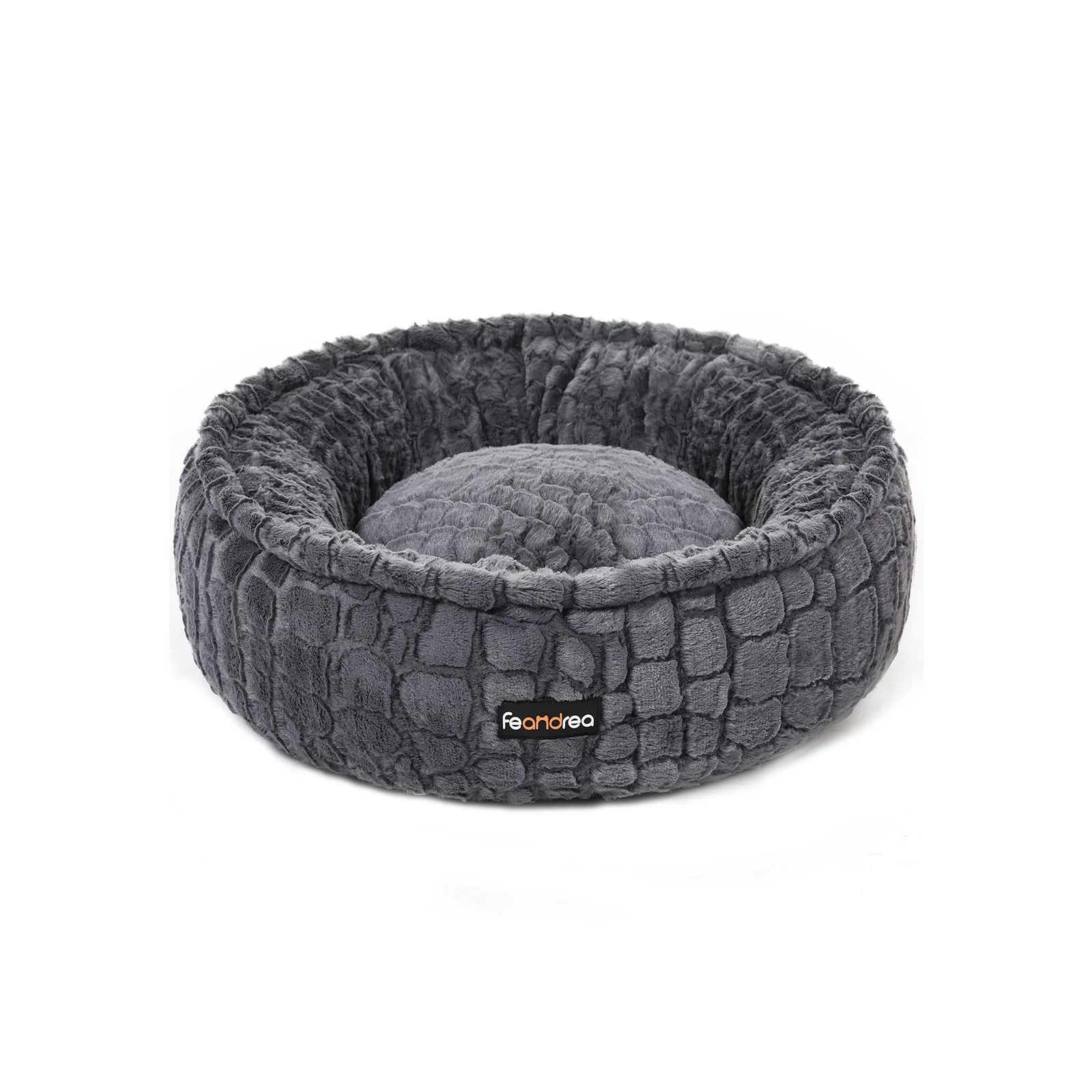 Rundes Hundebett mit weichem Plüsch
