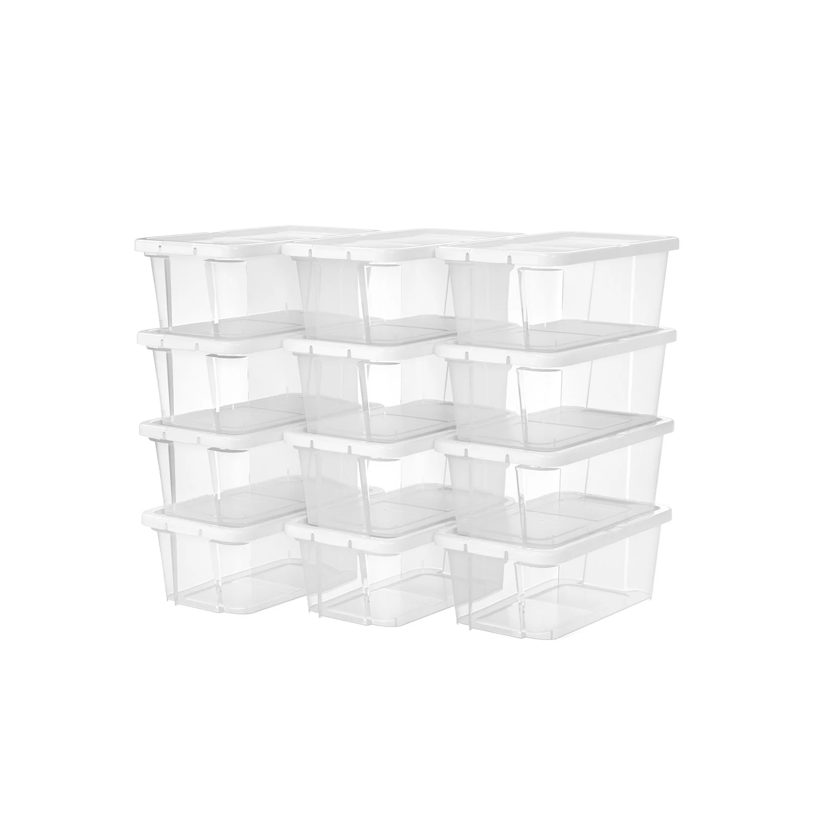 12er-Set Schuhboxen mit Deckel