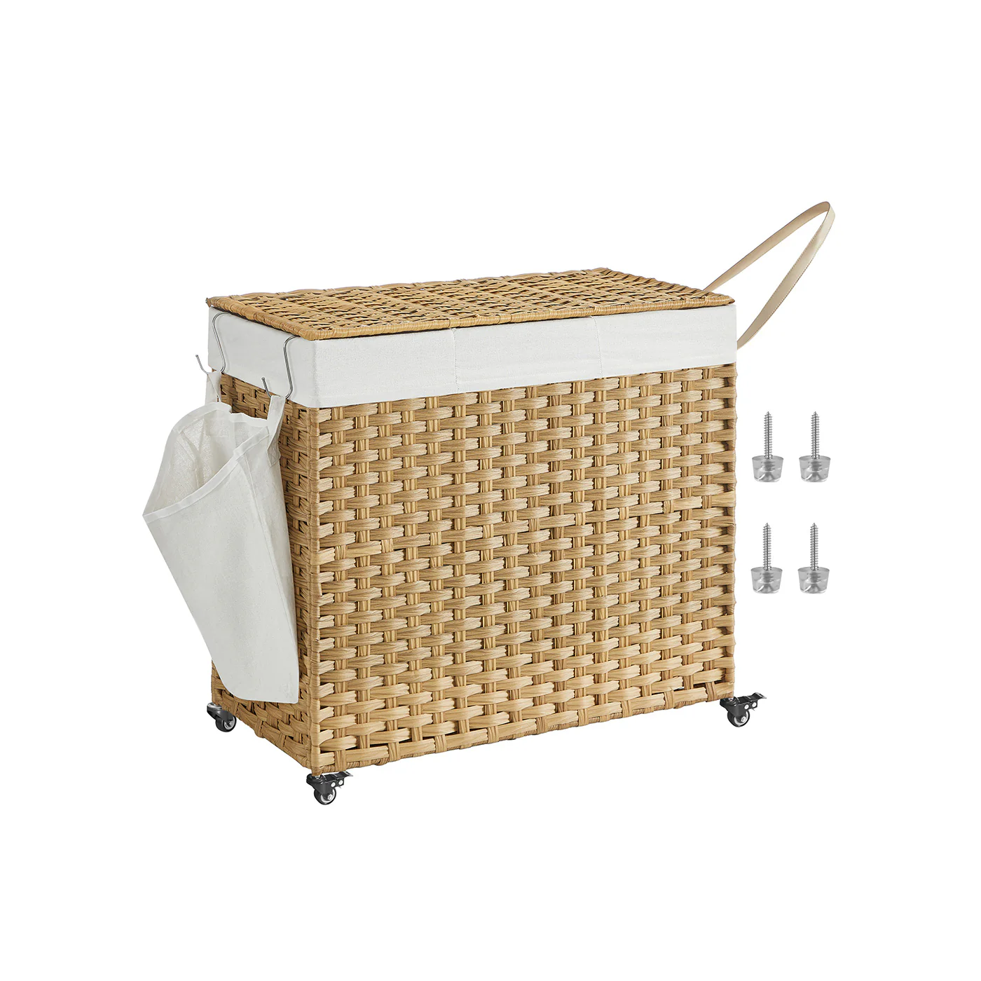140 L handgeflochtener Wäschekorb aus Polyrattan - Image 2