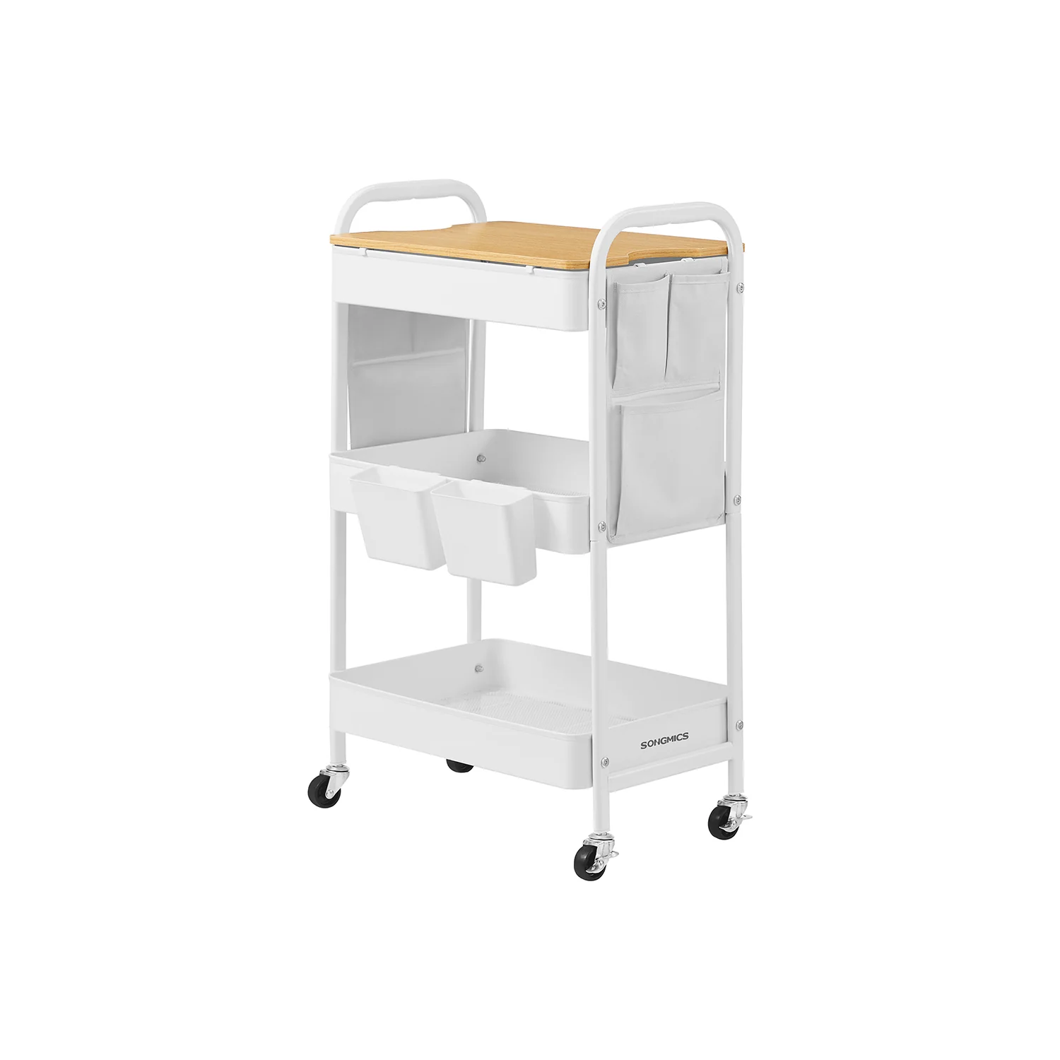 3 Metallgitterablagen, Servierwagen - Image 2