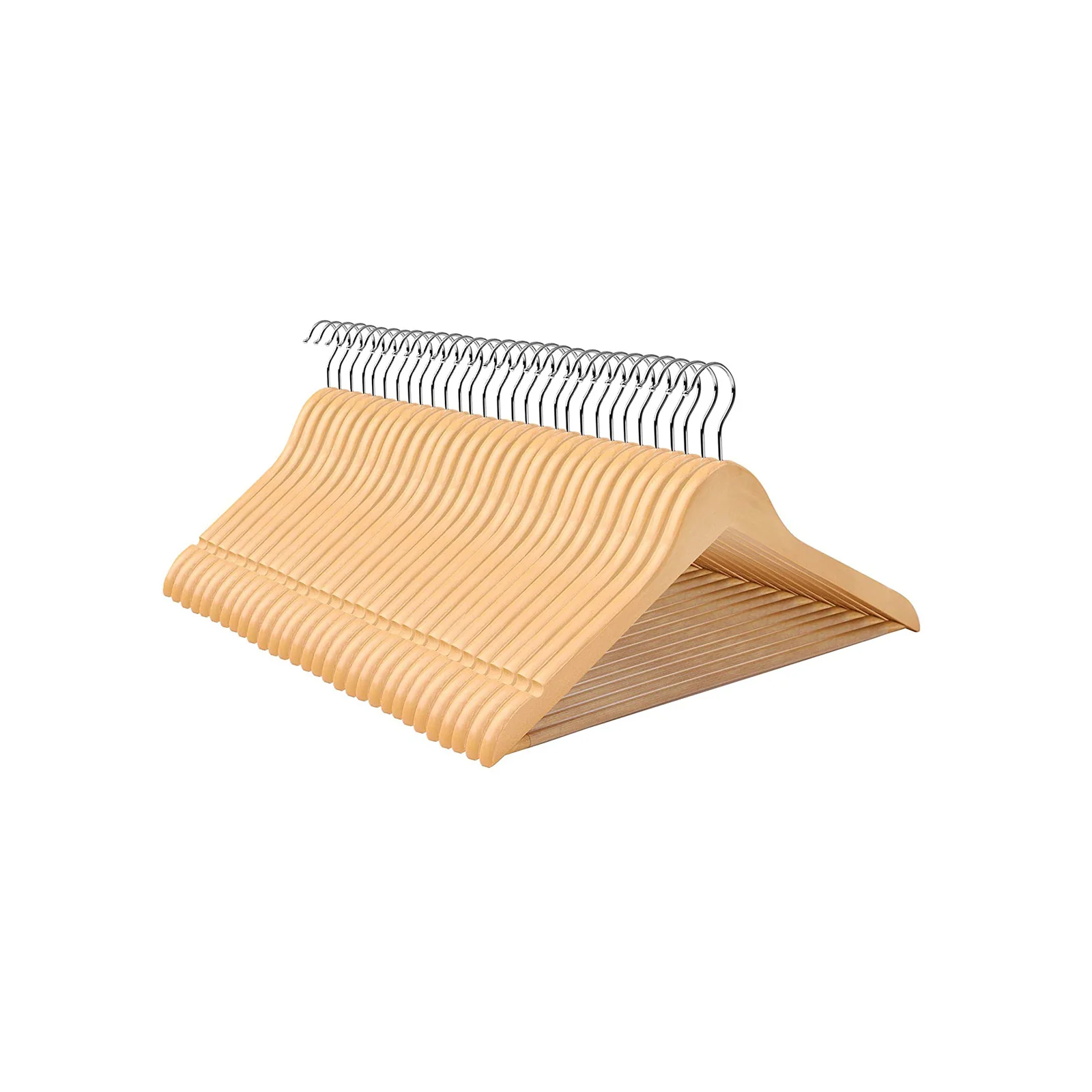 30er-Set Kleiderbügel aus Massivholz - Image 2