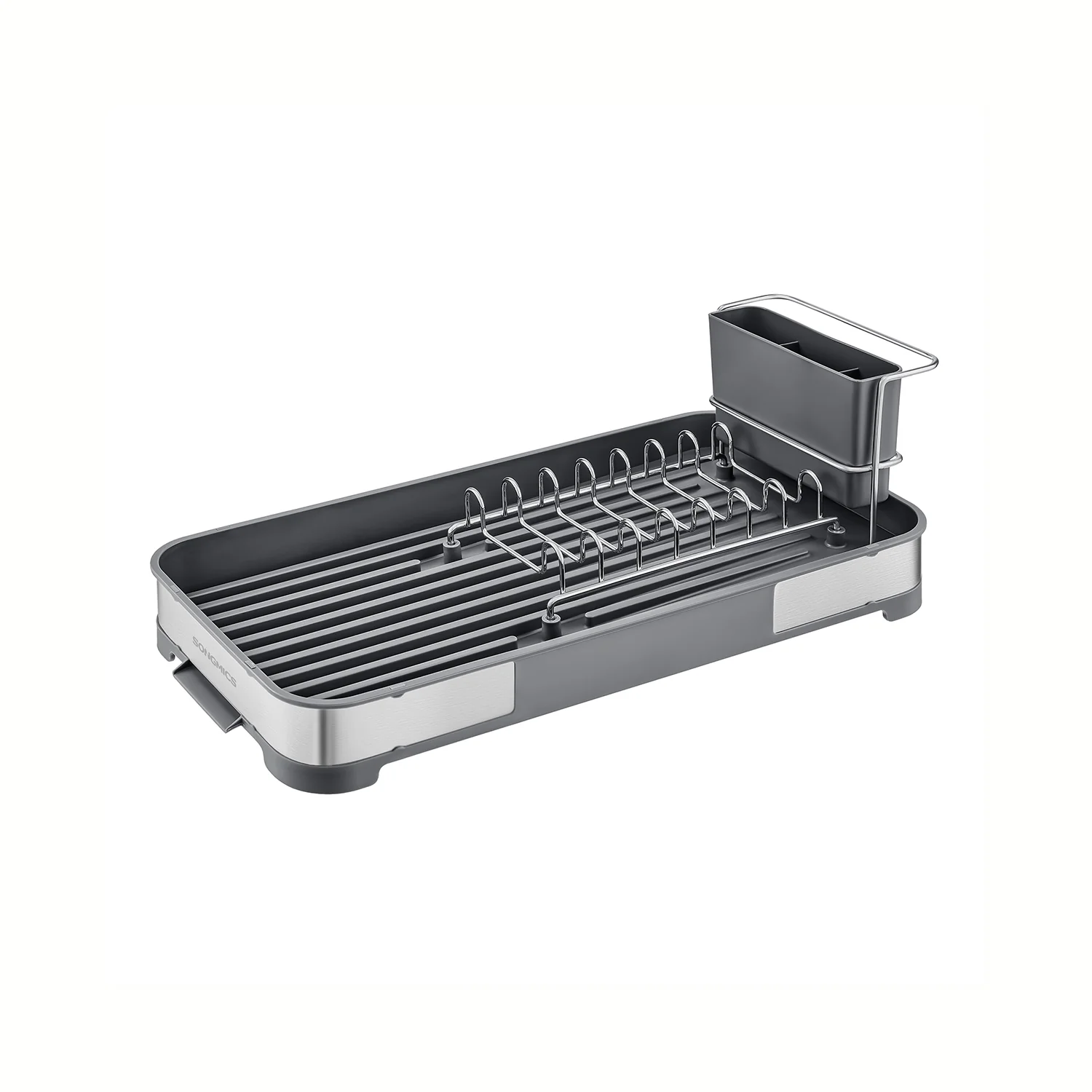 Abtropfgestell aus Edelstahl für Geschirr silbern-schwarz - Image 2