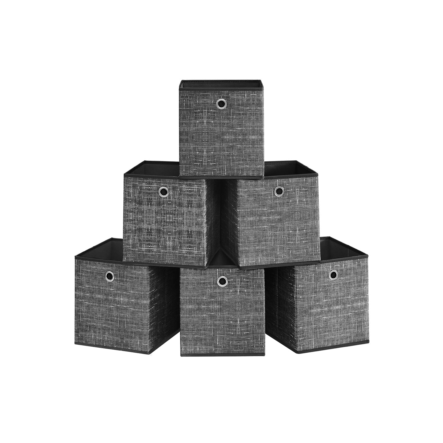 Aufbewahrungsbox 6er Set aus Vliesstoff mit Griff