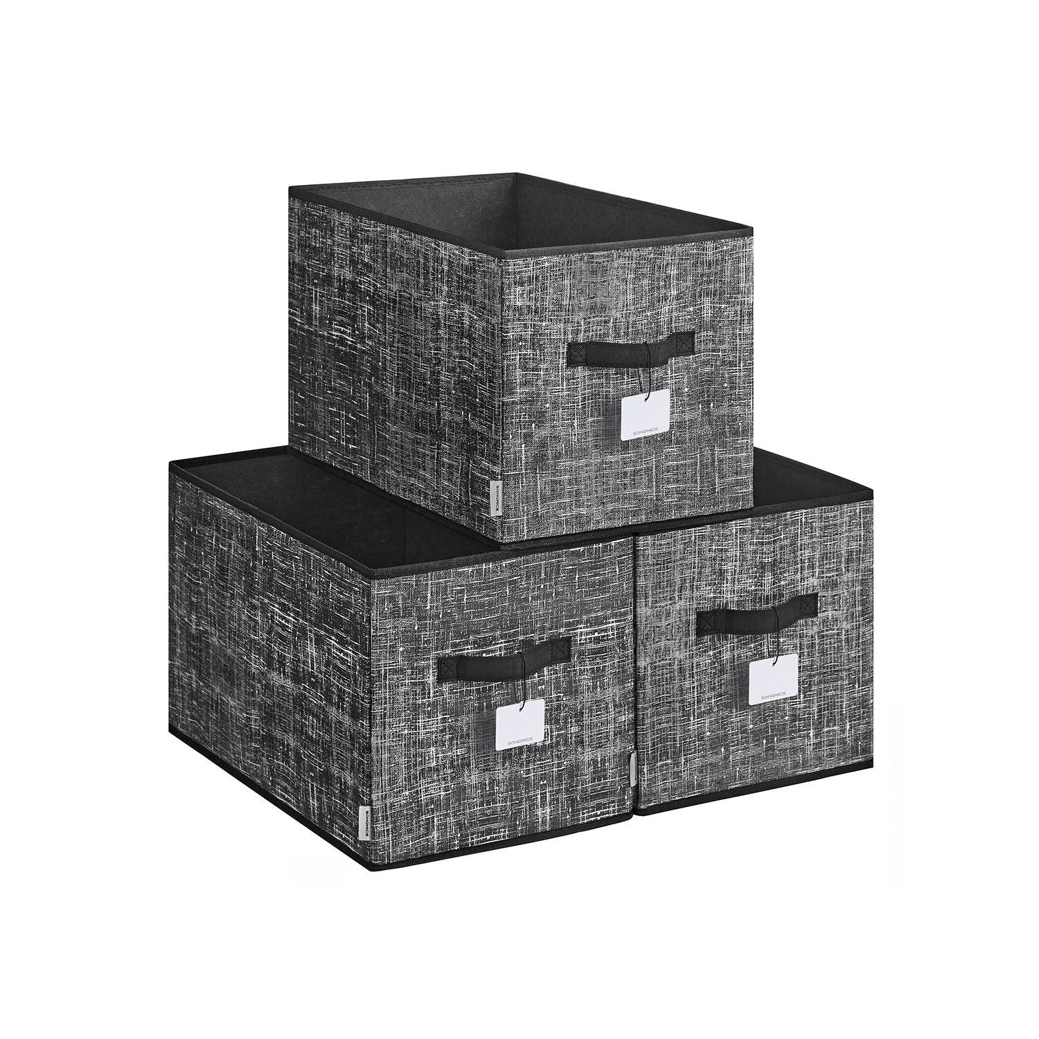 Aufbewahrungsbox 3er Set 30 x 20 x 15 cm tintenschwarz - Image 5