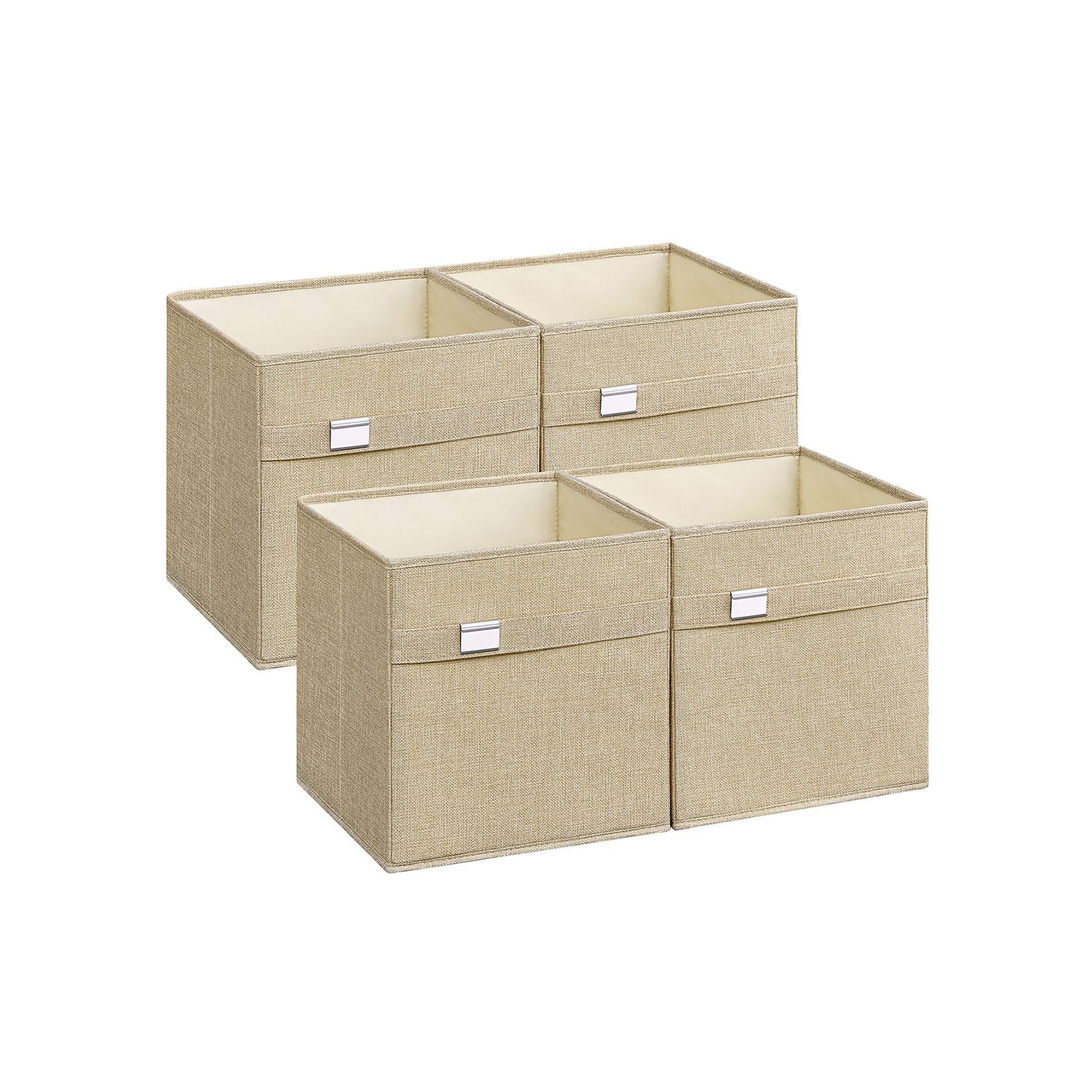 Aufbewahrungsbox 4er Set 33 x 33 x 33 cm taubengrau - Image 3