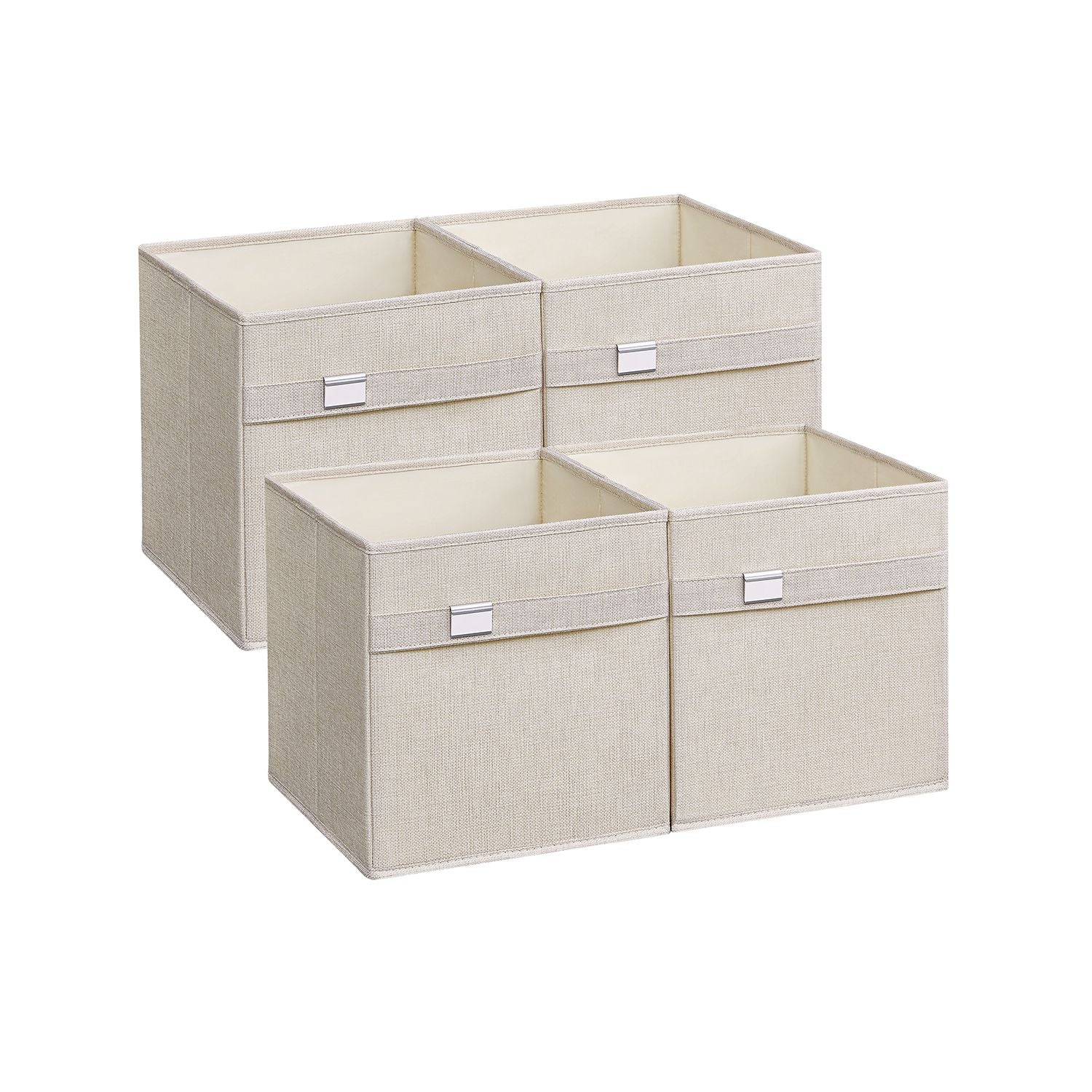 Aufbewahrungsbox 4er Set 33 x 33 x 33 cm taubengrau - Image 4