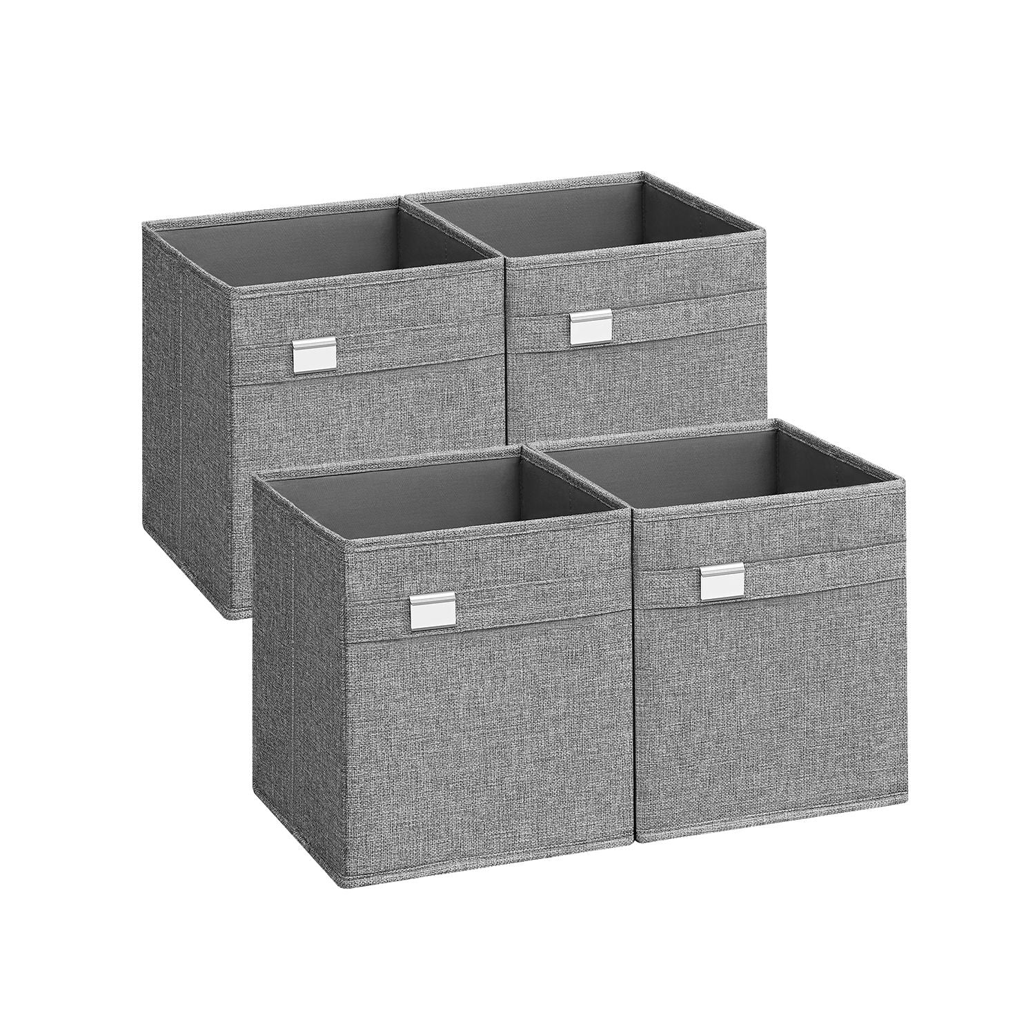 Aufbewahrungsbox 4er Set 33 x 33 x 33 cm taubengrau - Image 7