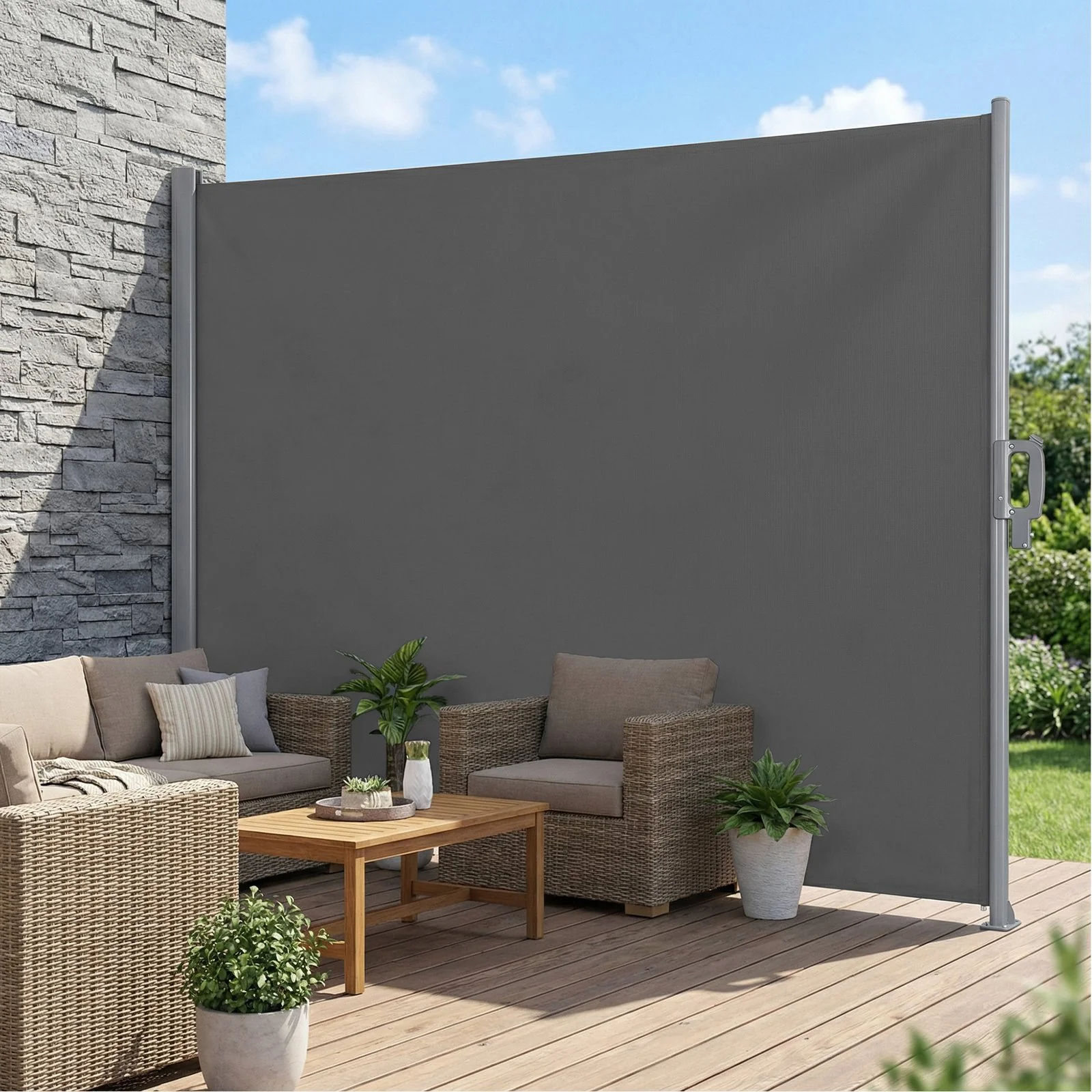 ausziehbare Seitenmarkise für Garten - Image 2