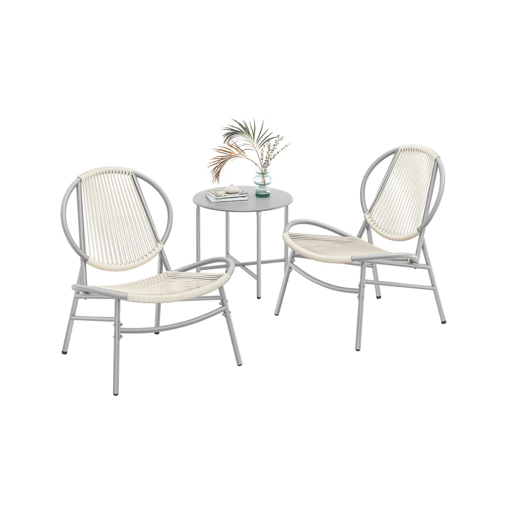 Balkonmöbel 3er Set mit Tisch und 2 Stühlen - Image 4