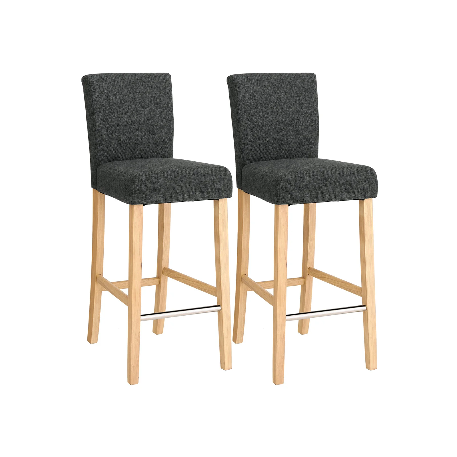Barhocker 2er Set Dunkelgrau