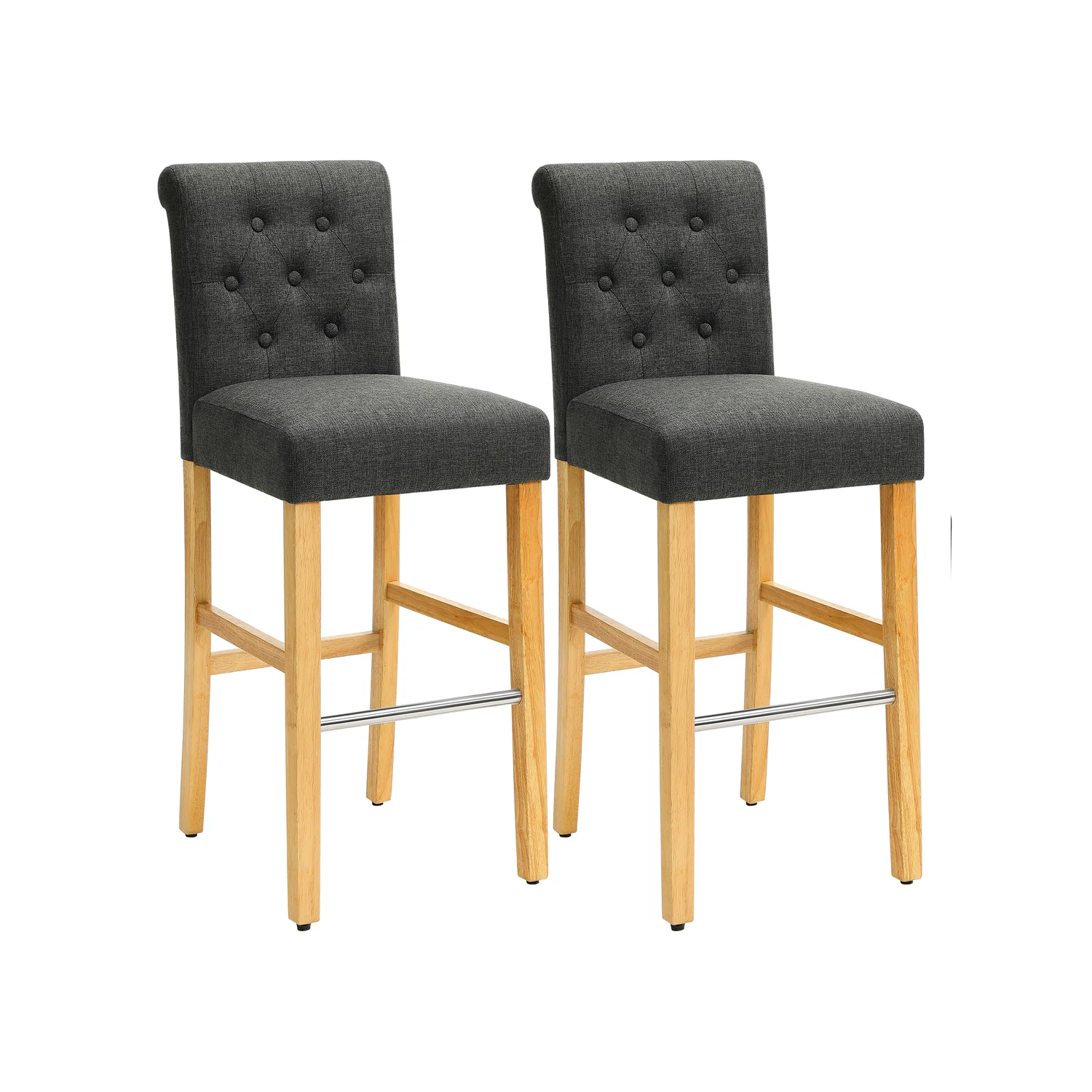 Barstühle mit Rückenlehne 2er Set