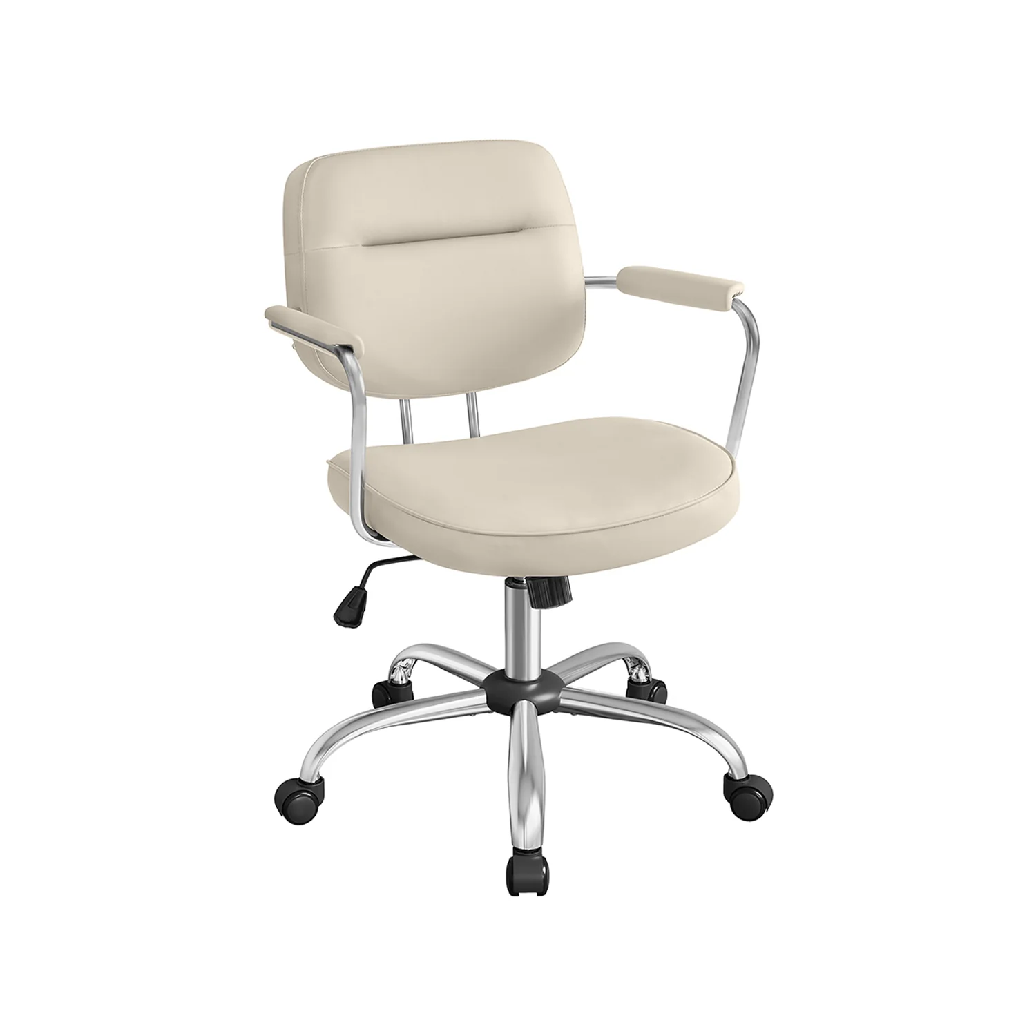 Bürostuhl aus PU mit Armlehnen tintenschwarz - Image 6