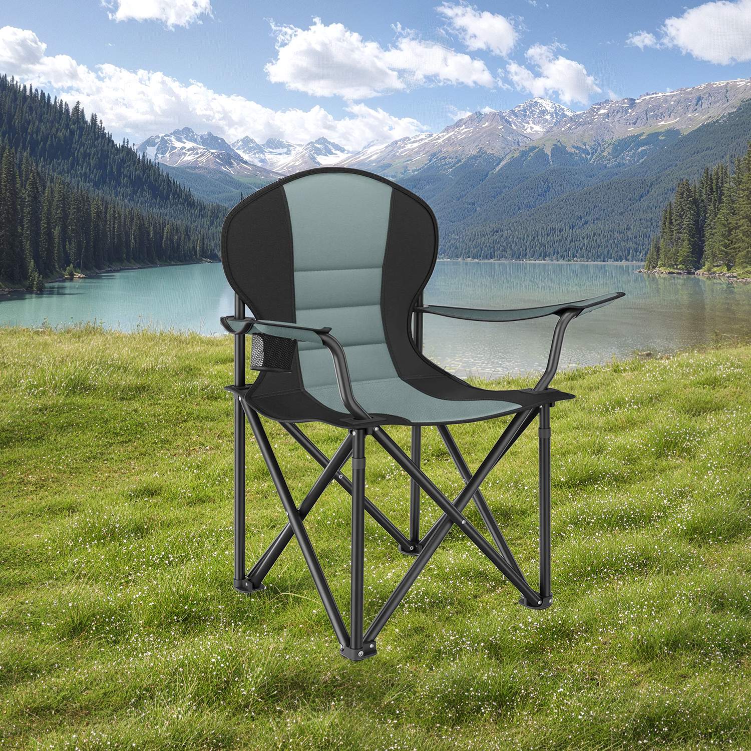 Campingstuhl mit gepolsterter Sitz