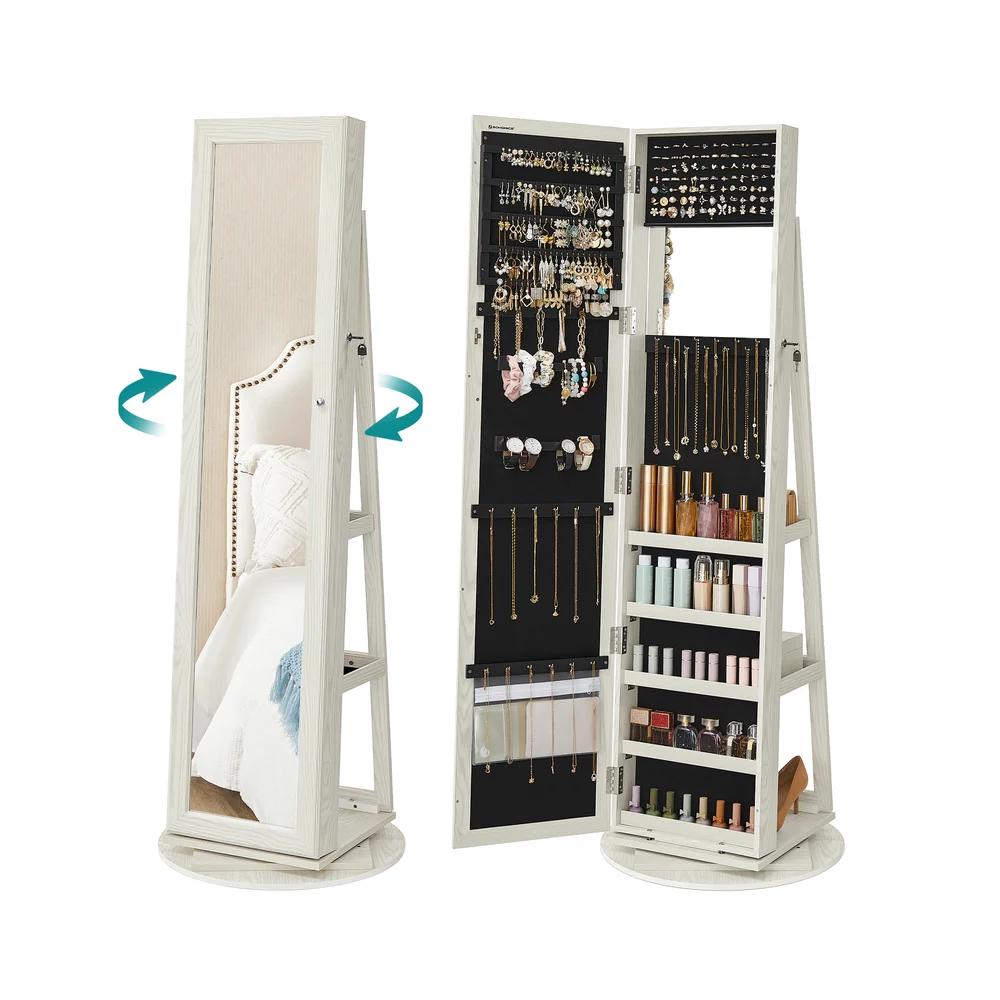 Drehbarer Schmuckschrank mit Spiegel