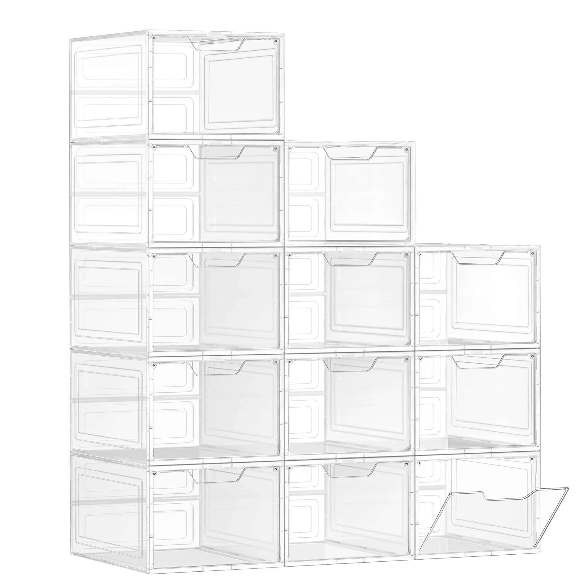 Durchsichtige Schuh-Organizer mit Tür