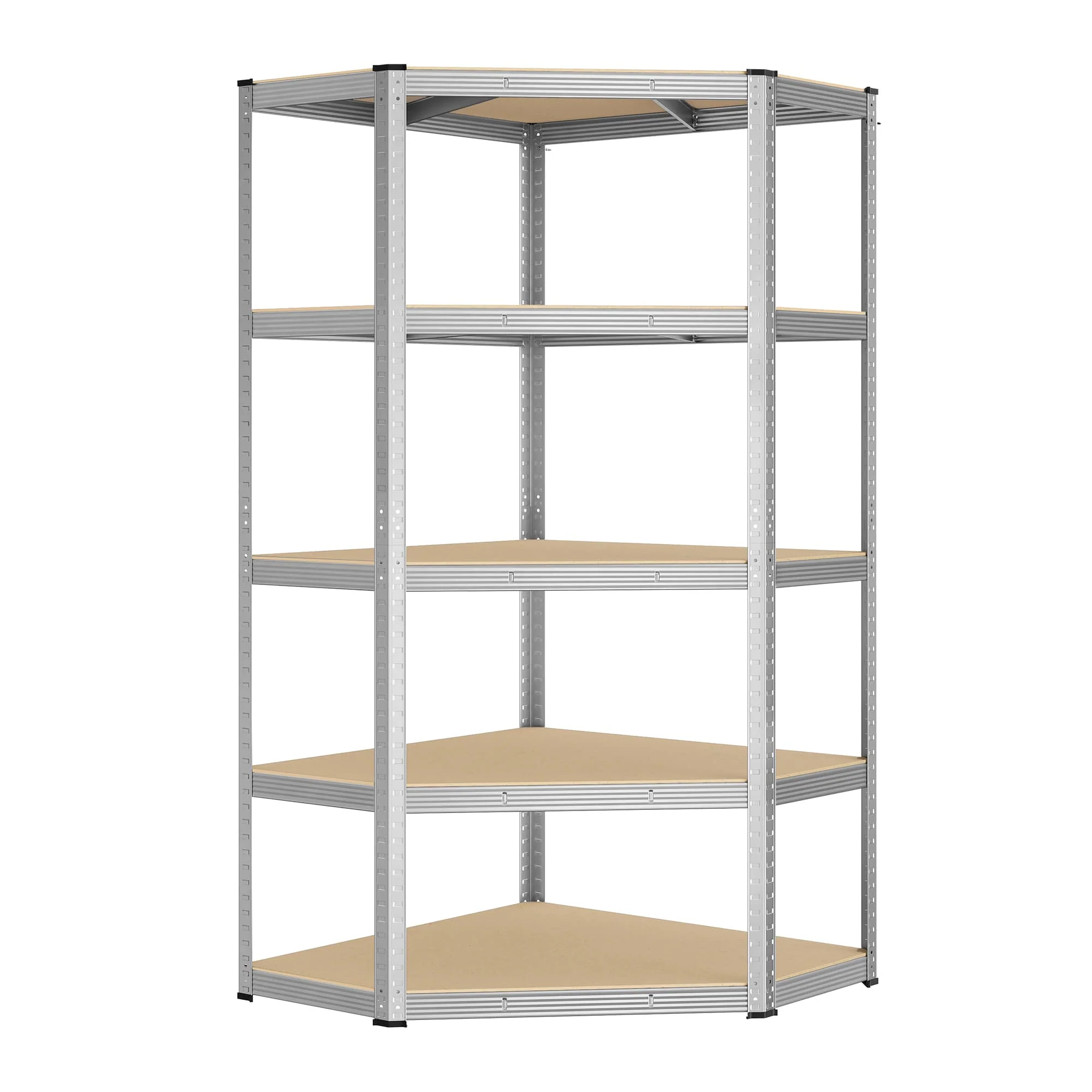 Eckregal bis 875 kg belastbar tintenschwarz-naturbeige - Image 2