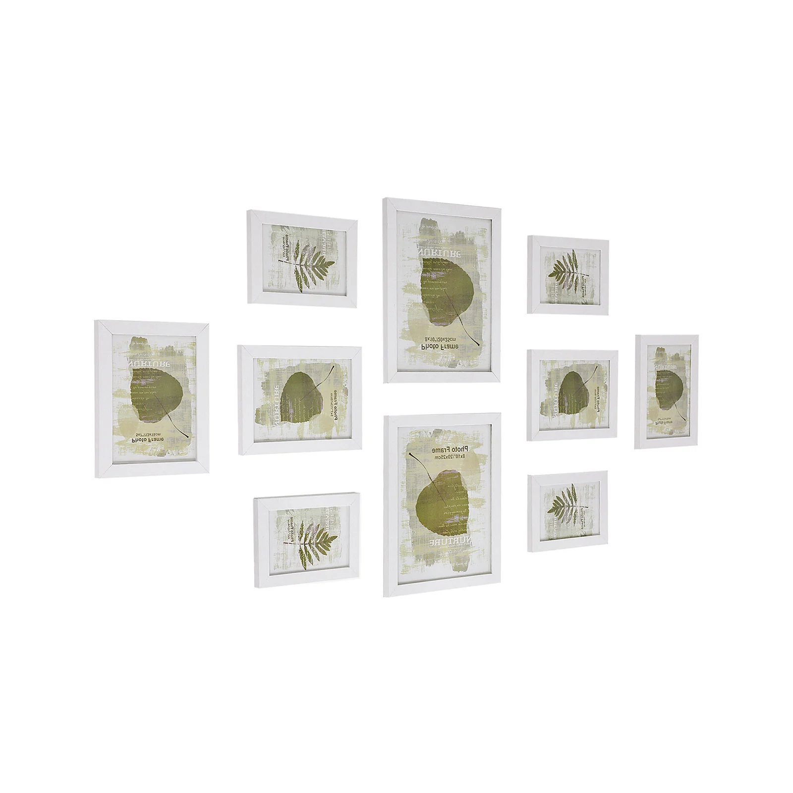 Fotorahmen-Set mit Glasscheibe, 10er-Set