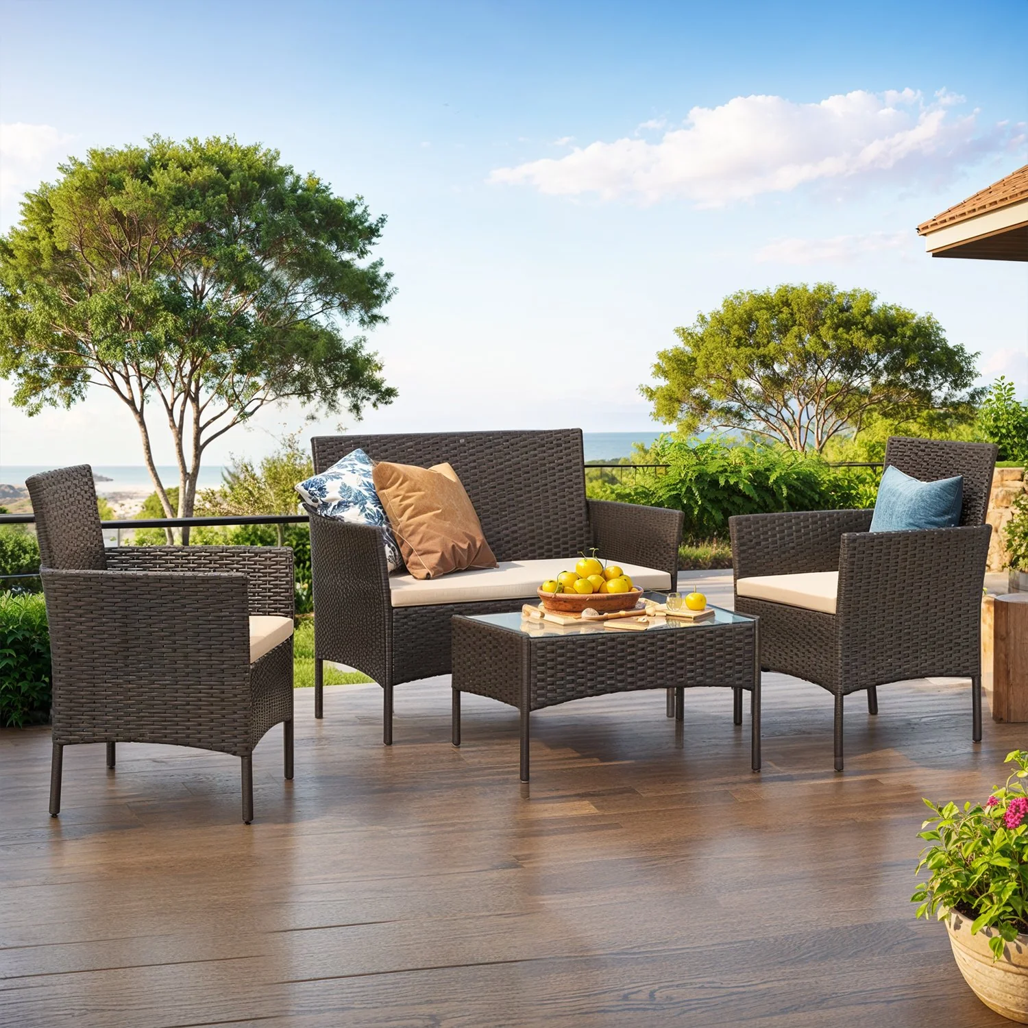 Gartenmöbel-Set aus PE-Polyrattan
