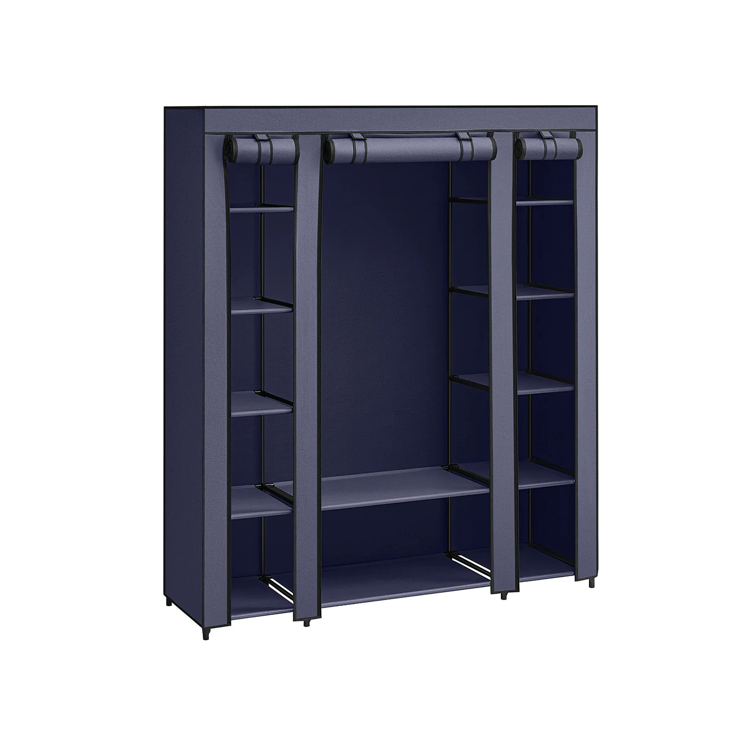 Kleiderschrank 12 Ablagen mit Metallrahmen und Überzug aus Vliesstoff - Image 3