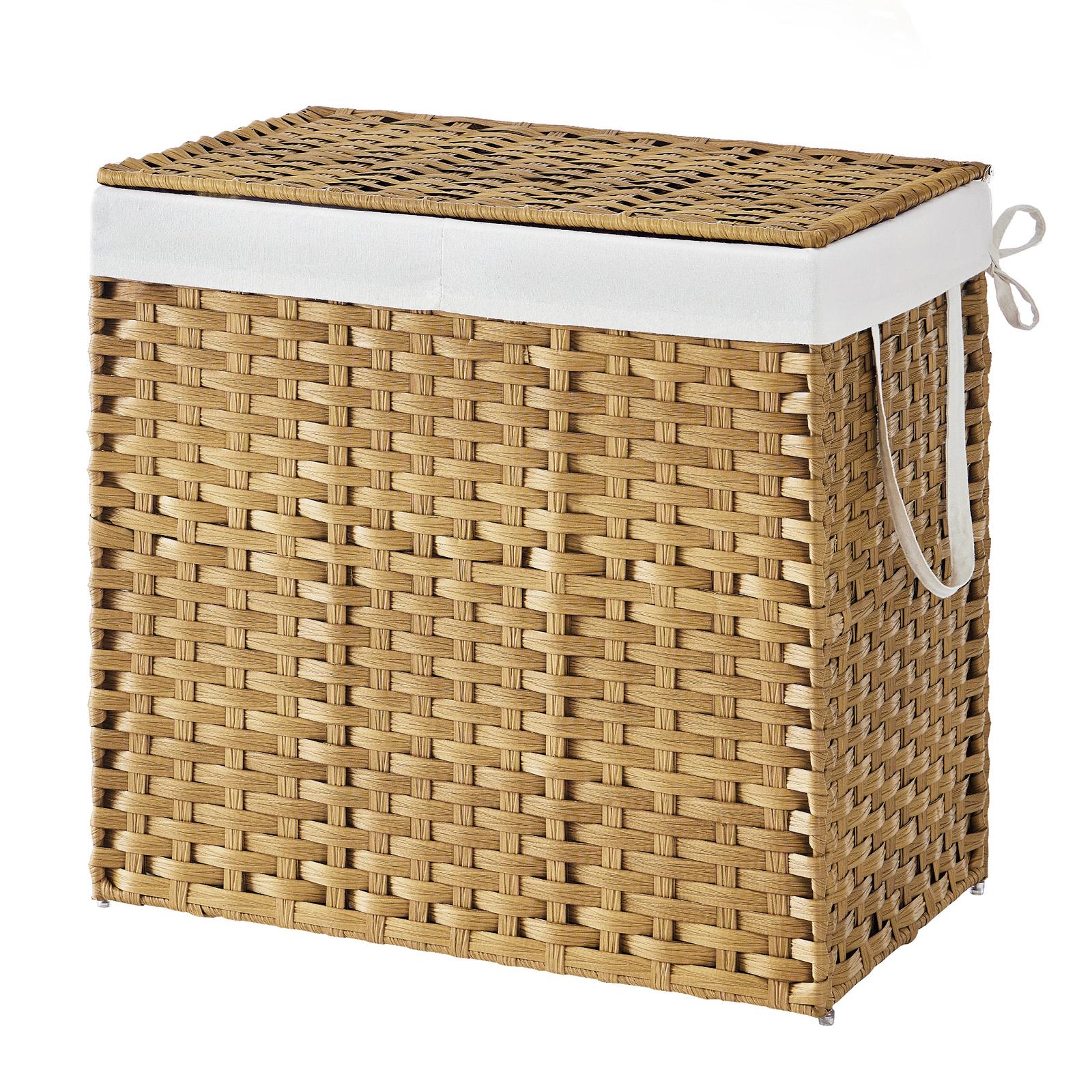 Handgeflochtener Wäschekorb aus synthetischem Rattan - Image 5