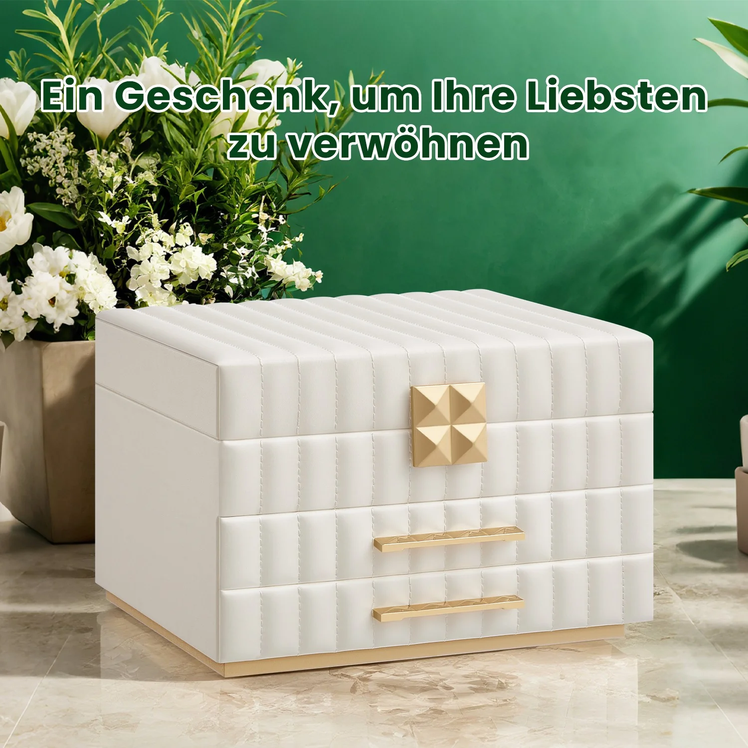 ANAH Kollektion - Schmuckkästchen mit Spiegel 3 Ebenen