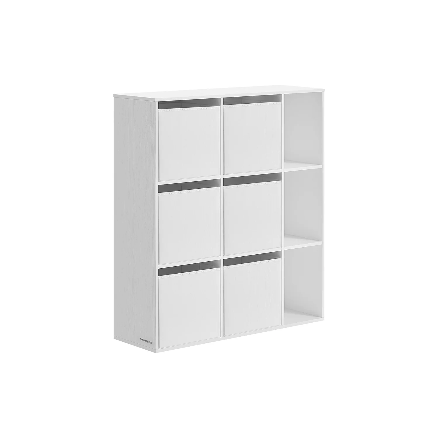 Bücherregal mit 6 Fächern 27 x 83 x 61,6 cm schneeweiß - Image 2