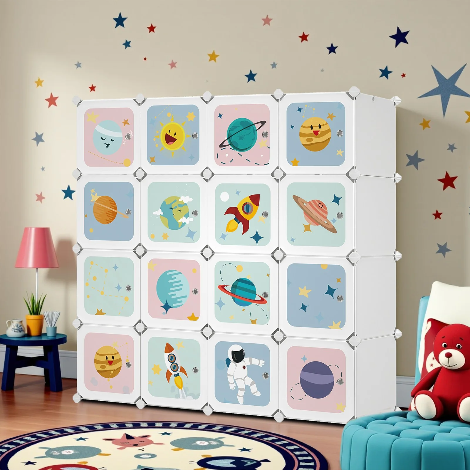 Kleiderschrank aus Kunststoff für Kinder