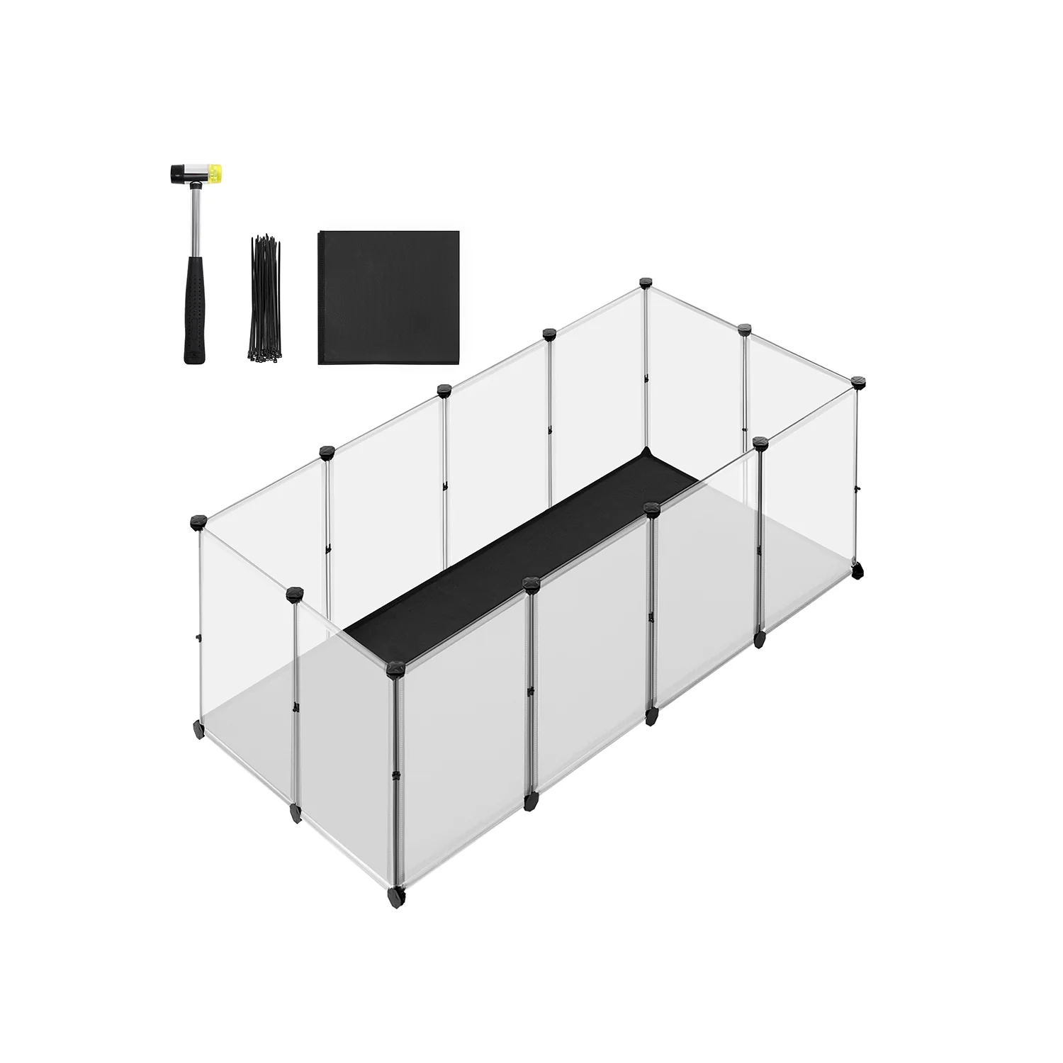 Kleintiergehege mit Bodenplatten 125 x 63 x 42 cm - Image 3