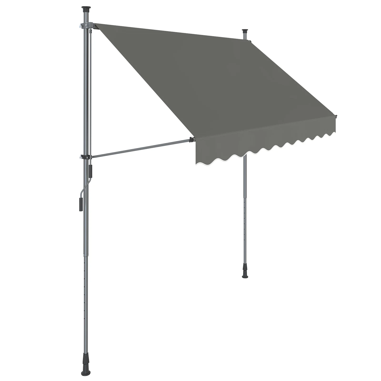 Klemmmarkise 150 x 130 cm grau