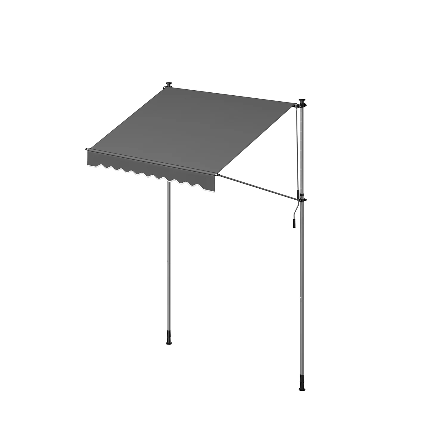 Klemmmarkise mit Handkurbel für Sonnenschutz