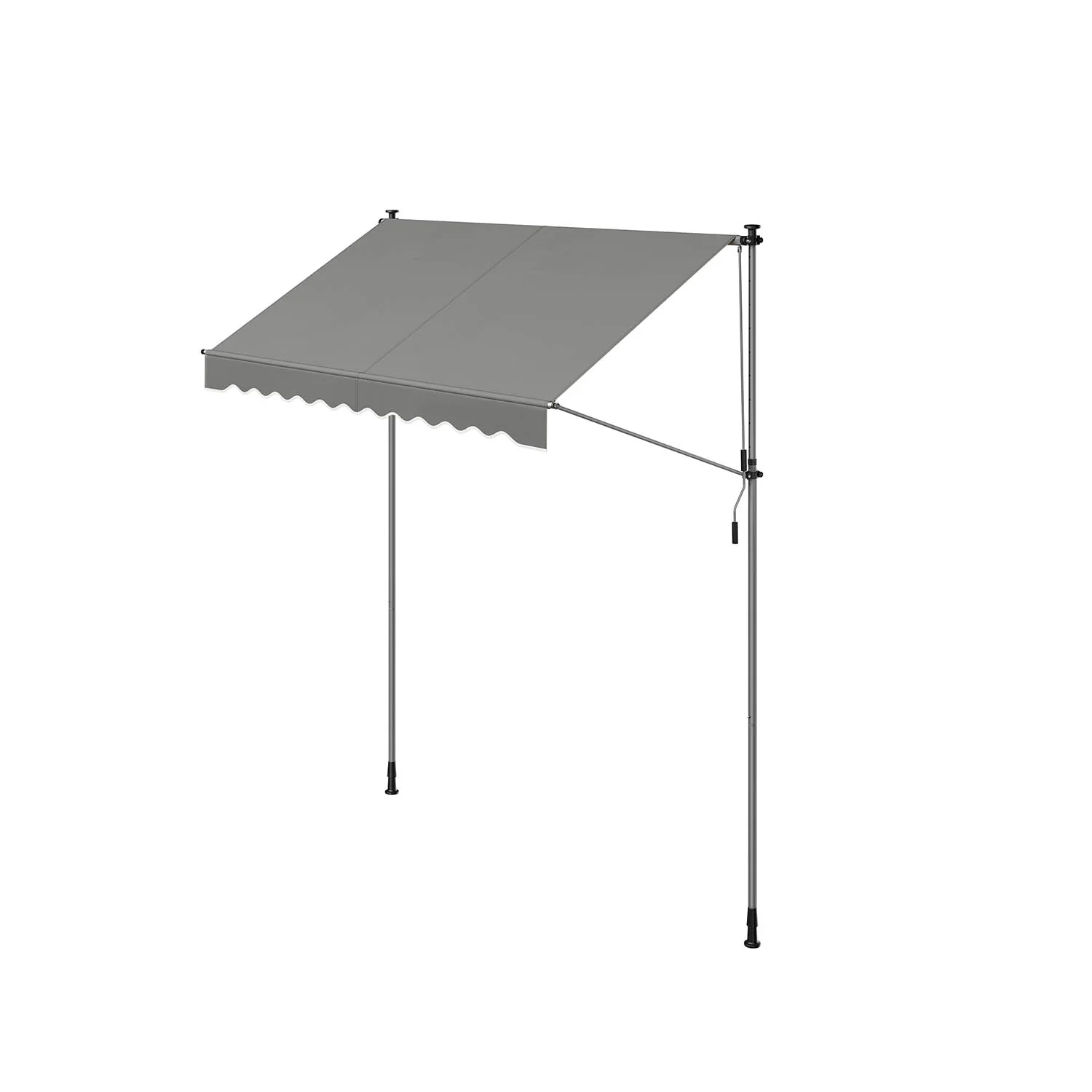 Klemmmarkise mit Handkurbel für Sonnenschutz - Image 2
