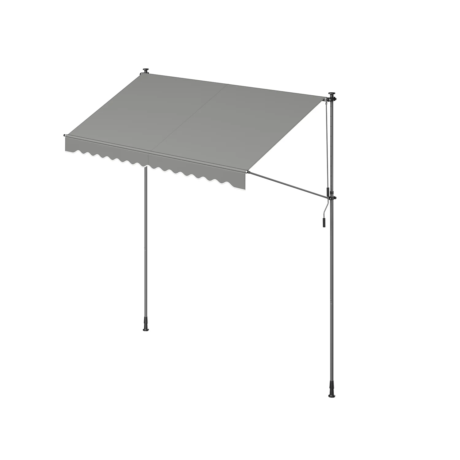 Klemmmarkise mit Handkurbel für Sonnenschutz - Image 4