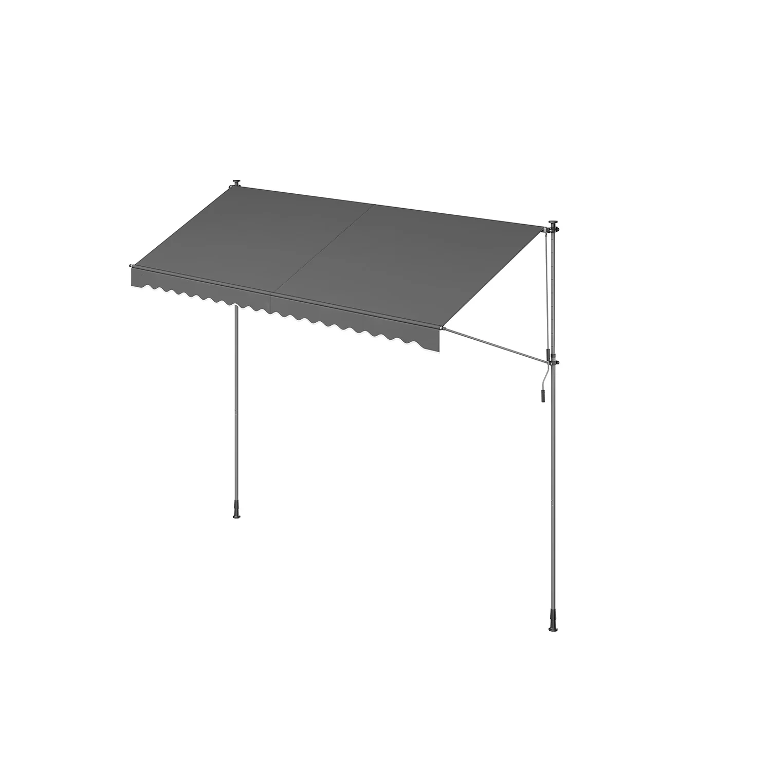 Klemmmarkise mit Handkurbel für Sonnenschutz - Image 9