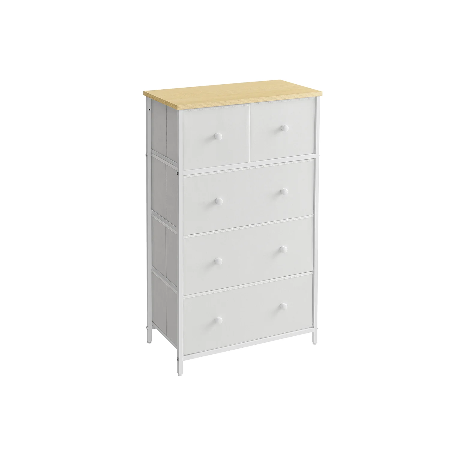 Kommode mit 5 Stoff-Schubladen und Metallrahmen - Image 3