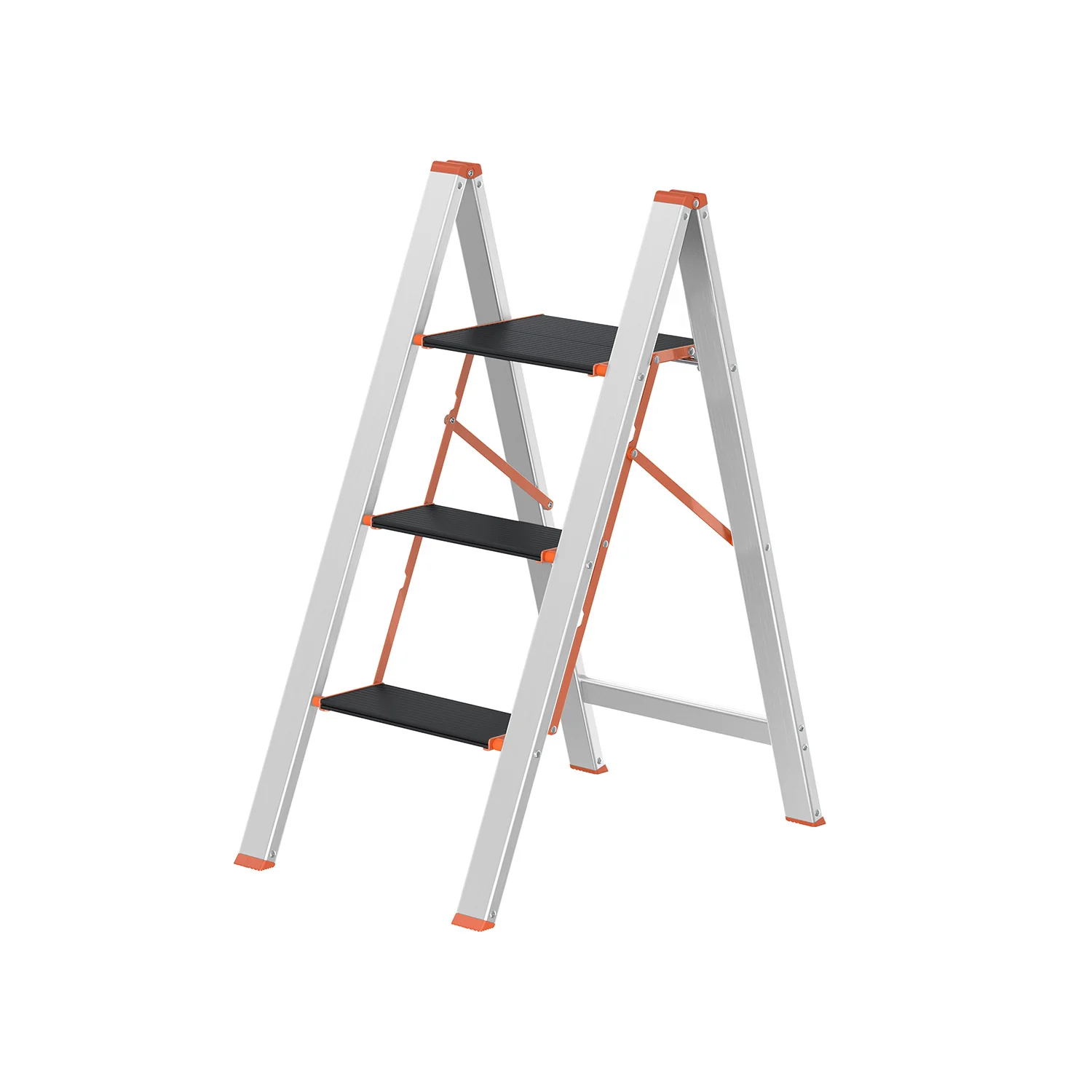Leiter 3 Stufen silbern