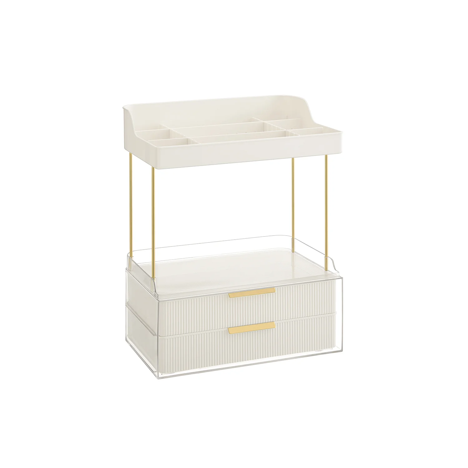 Make-up Organizer 4 Ebenen 20 x 32 x 39,1 cm, wolkenweiß