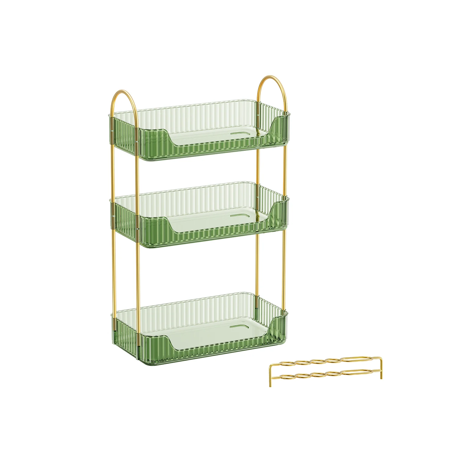 Make-up Organizer rechteckig Geschenkidee champagnergold - Image 2