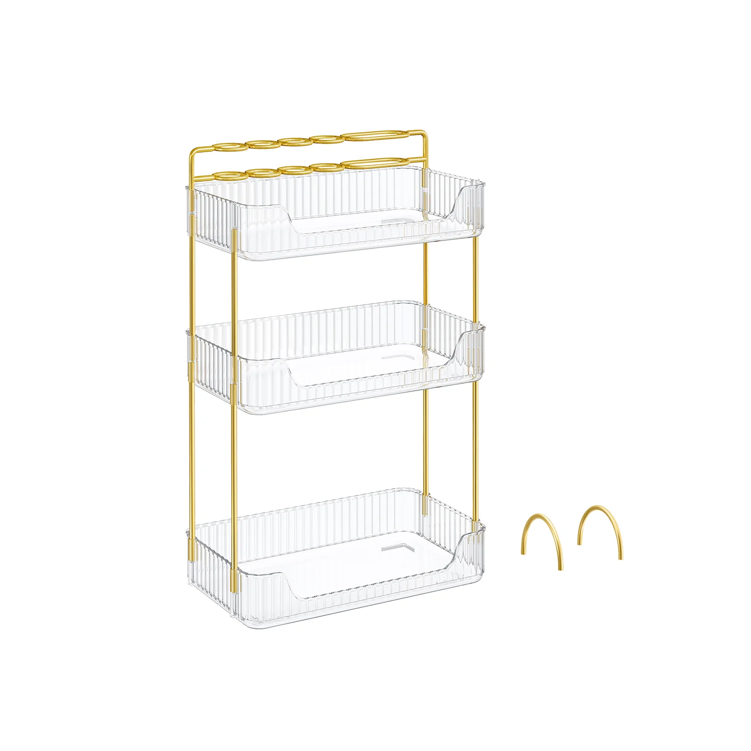 Make-up Organizer rechteckig Geschenkidee champagnergold - Image 3