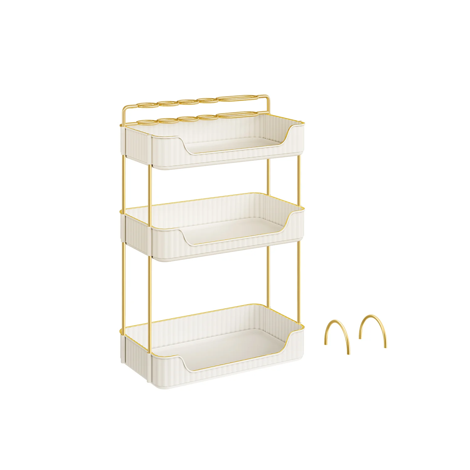 Make-up Organizer rechteckig Geschenkidee champagnergold - Image 4
