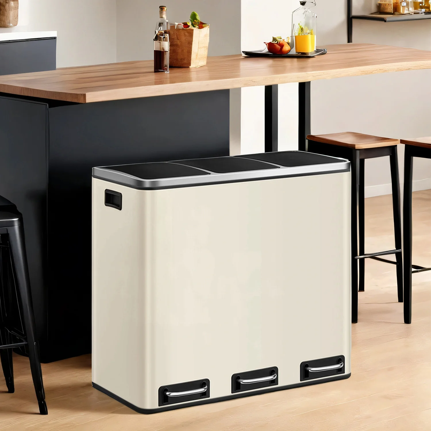 Mülltrennsystem mit Fußpedal und 3 Inneimern - Image 3
