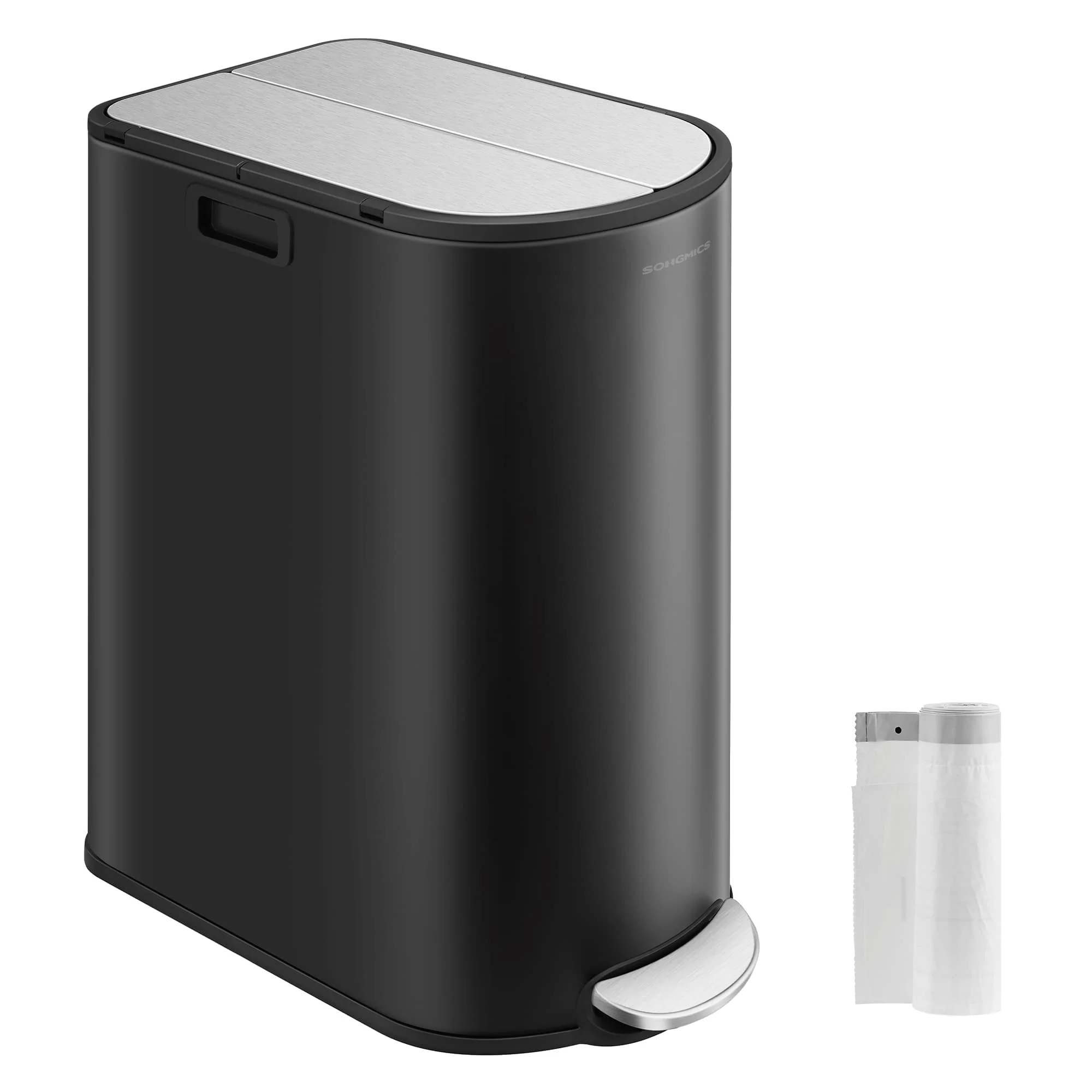Mülltrennsystem mit 2 Fächern metallisches - Image 3