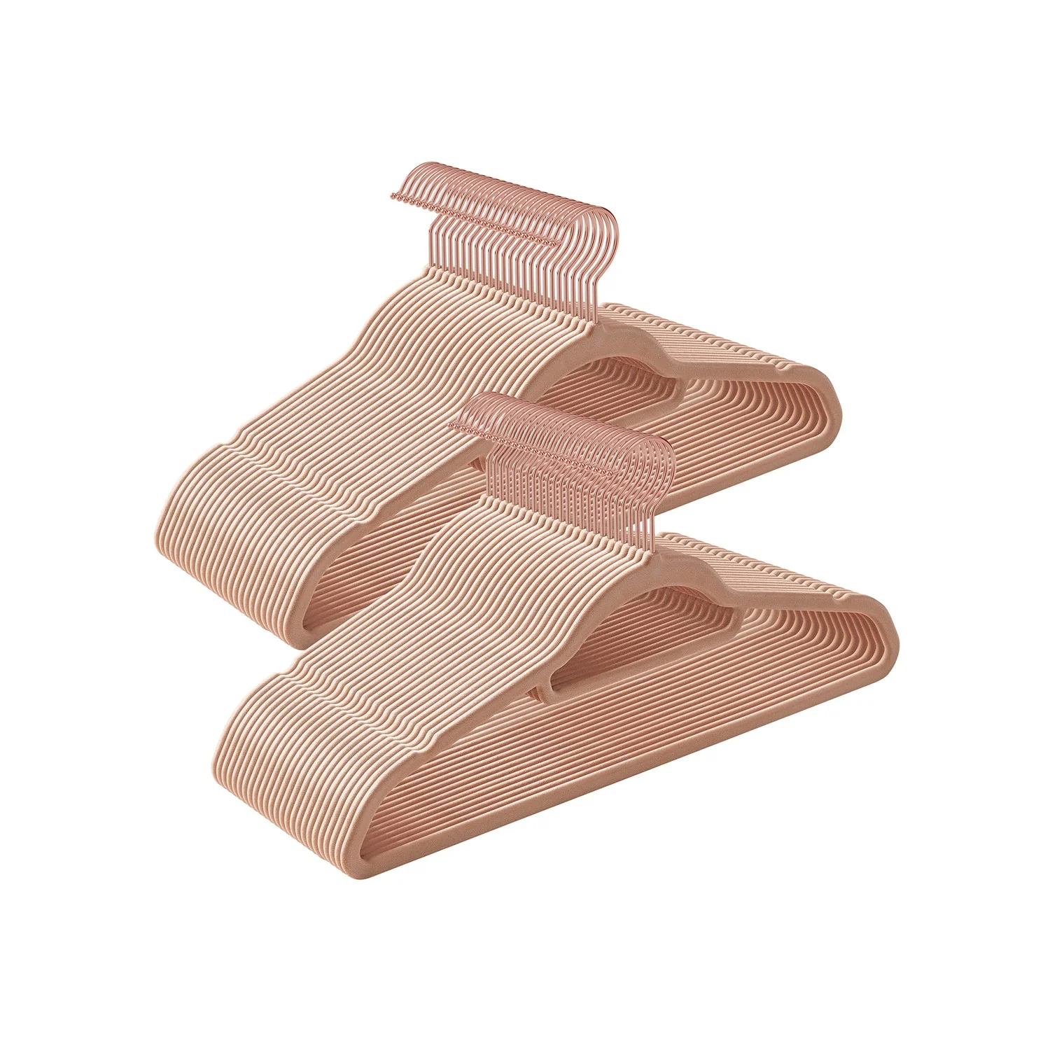 Samt-Kleiderbügel mit drehbarem Haken aus Rosegold - Image 5